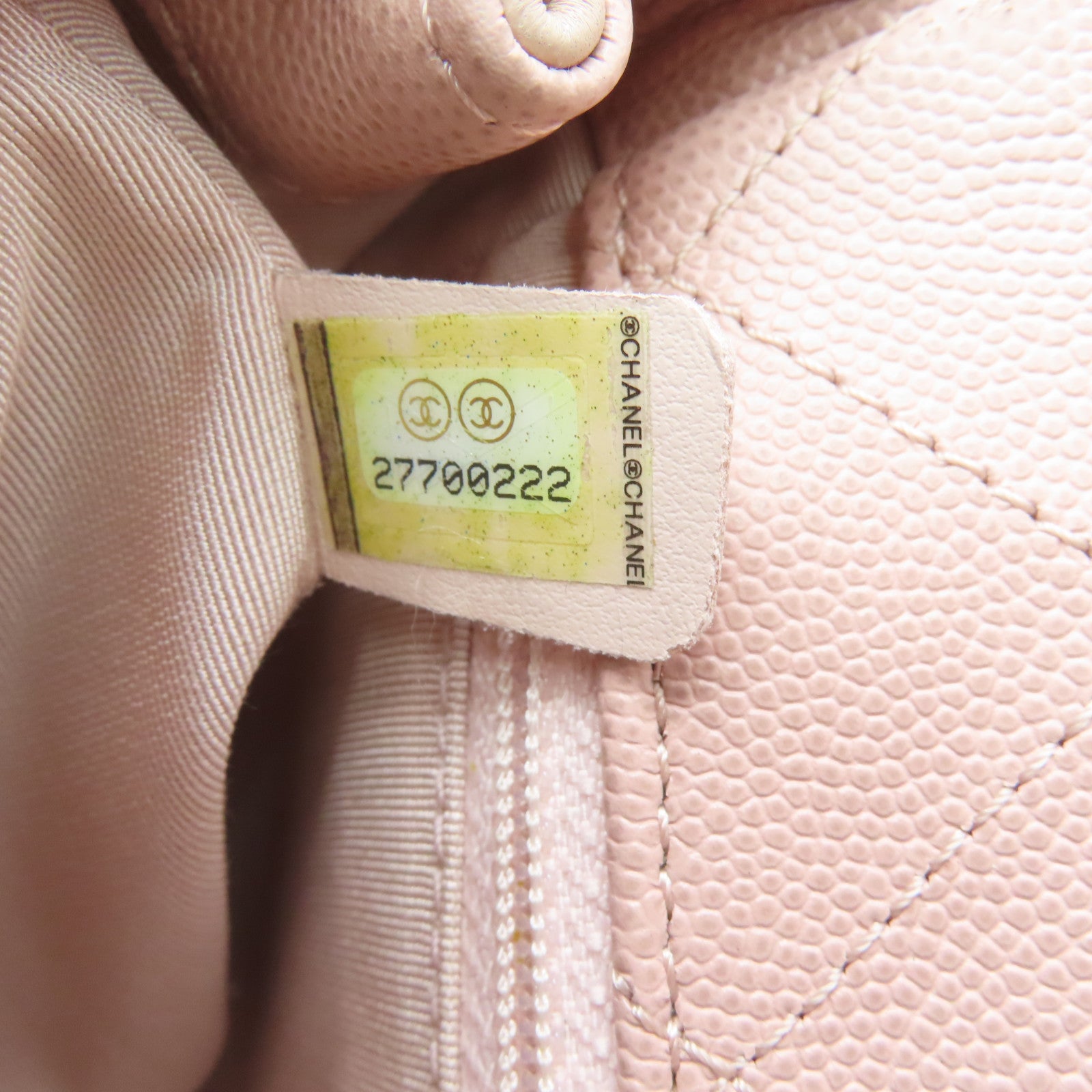 CHANEL 牛皮皮革Chain Shoulder Bag金扣链带肩背袋粉红色