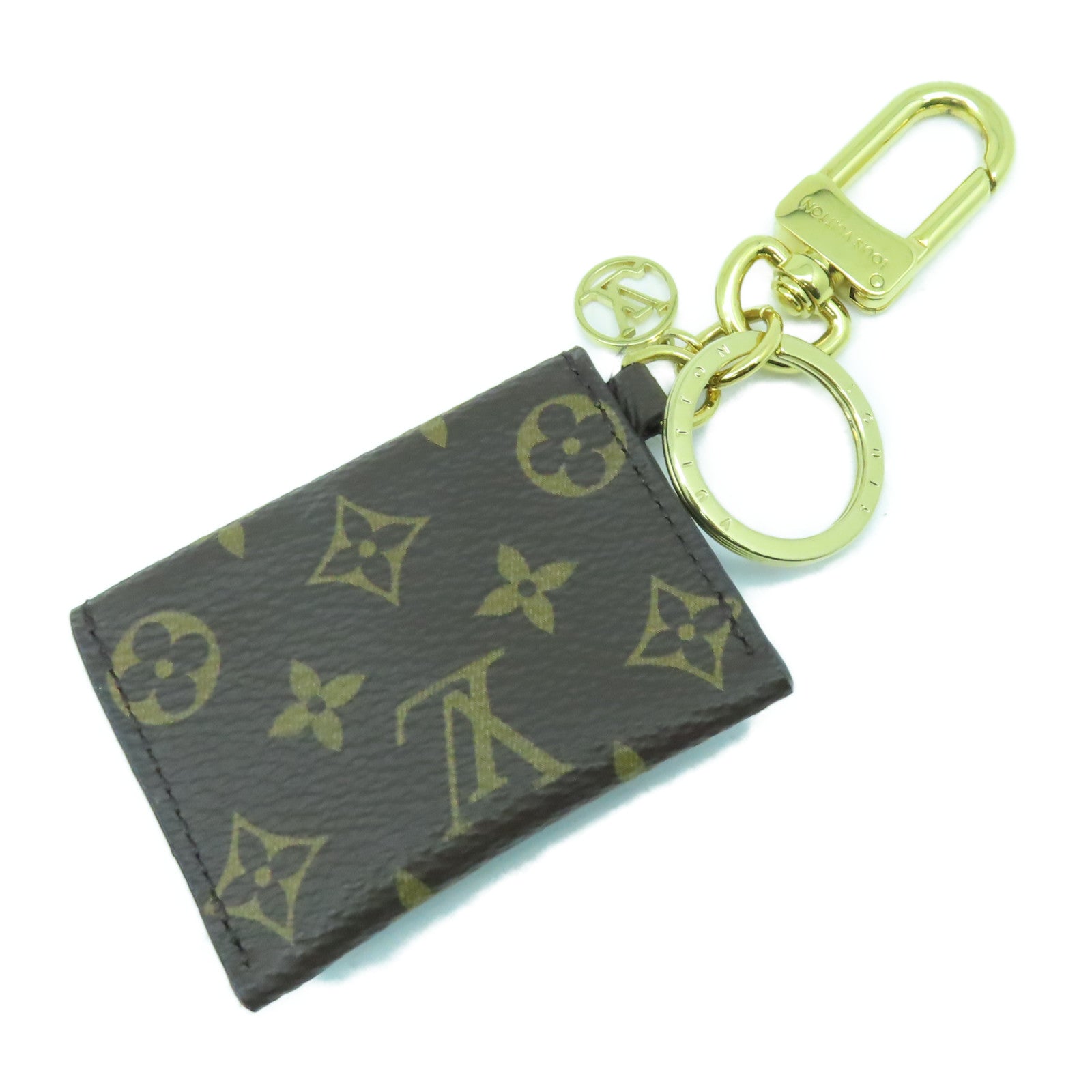 LOUIS VUITTON Monogram Key Ring/Charm金扣鑰匙圈/掛飾啡色