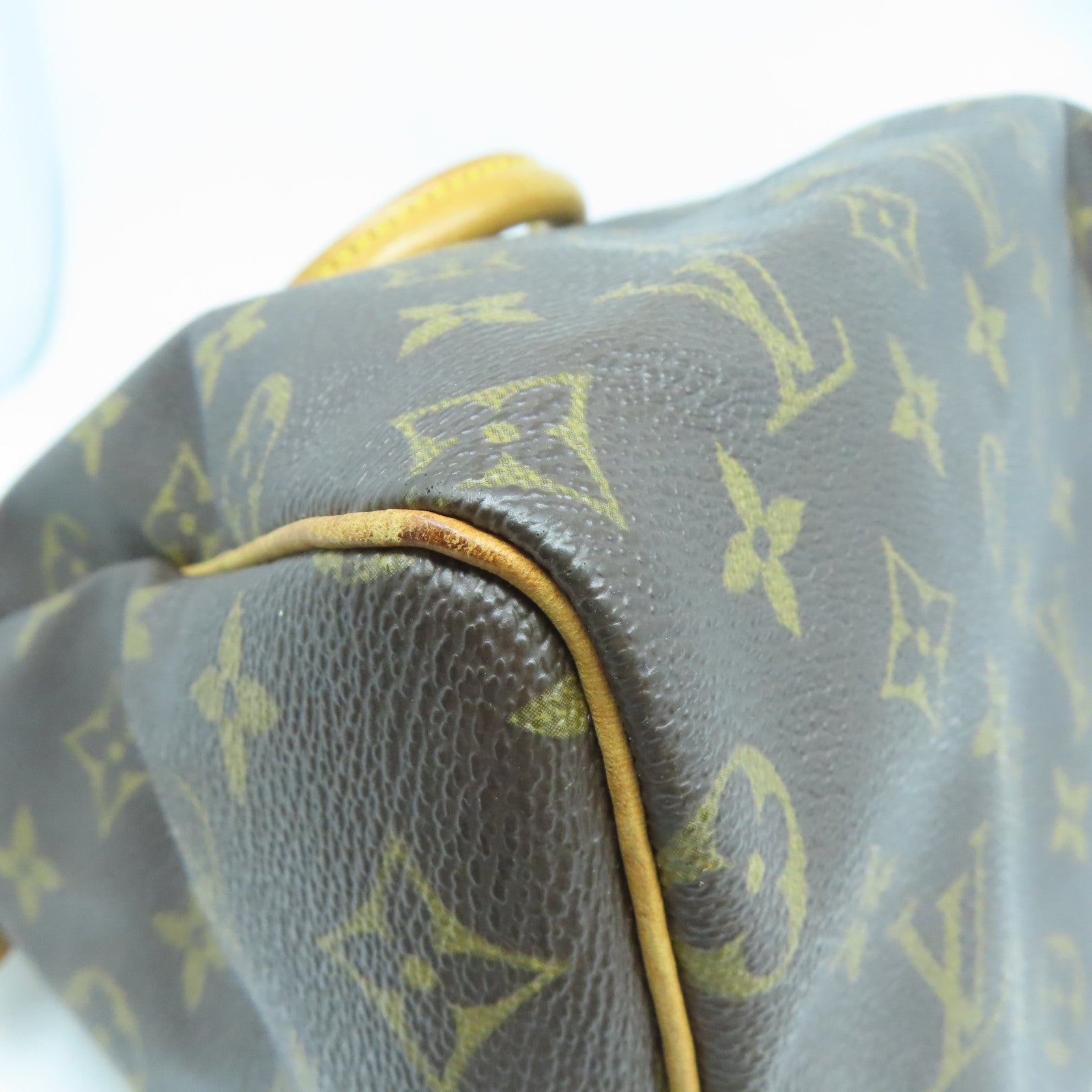 LOUIS VUITTON Monogram Speedy 25金扣手挽袋啡色