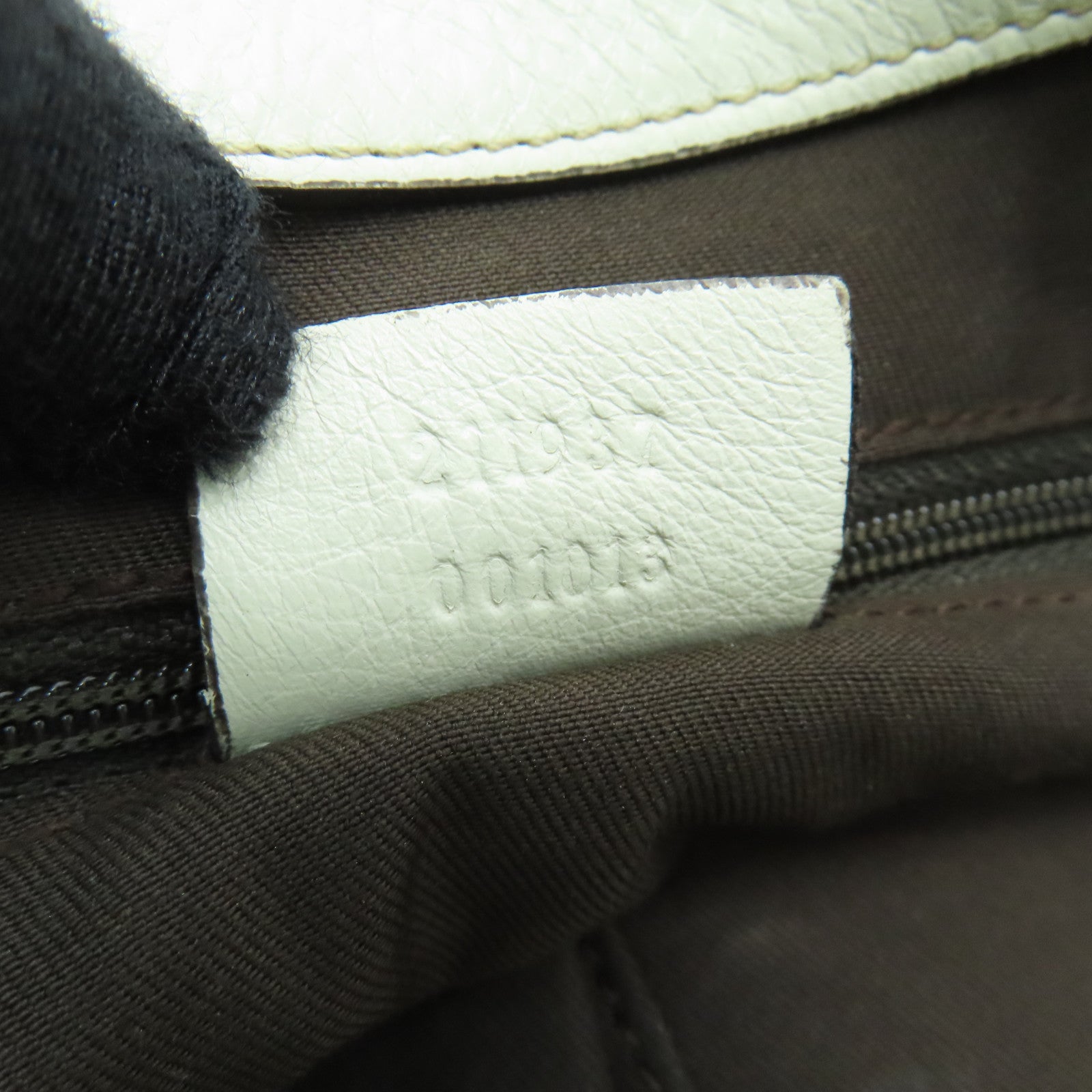 GUCCI 帆布Web Flap Tote金扣手挽袋棕色/白色