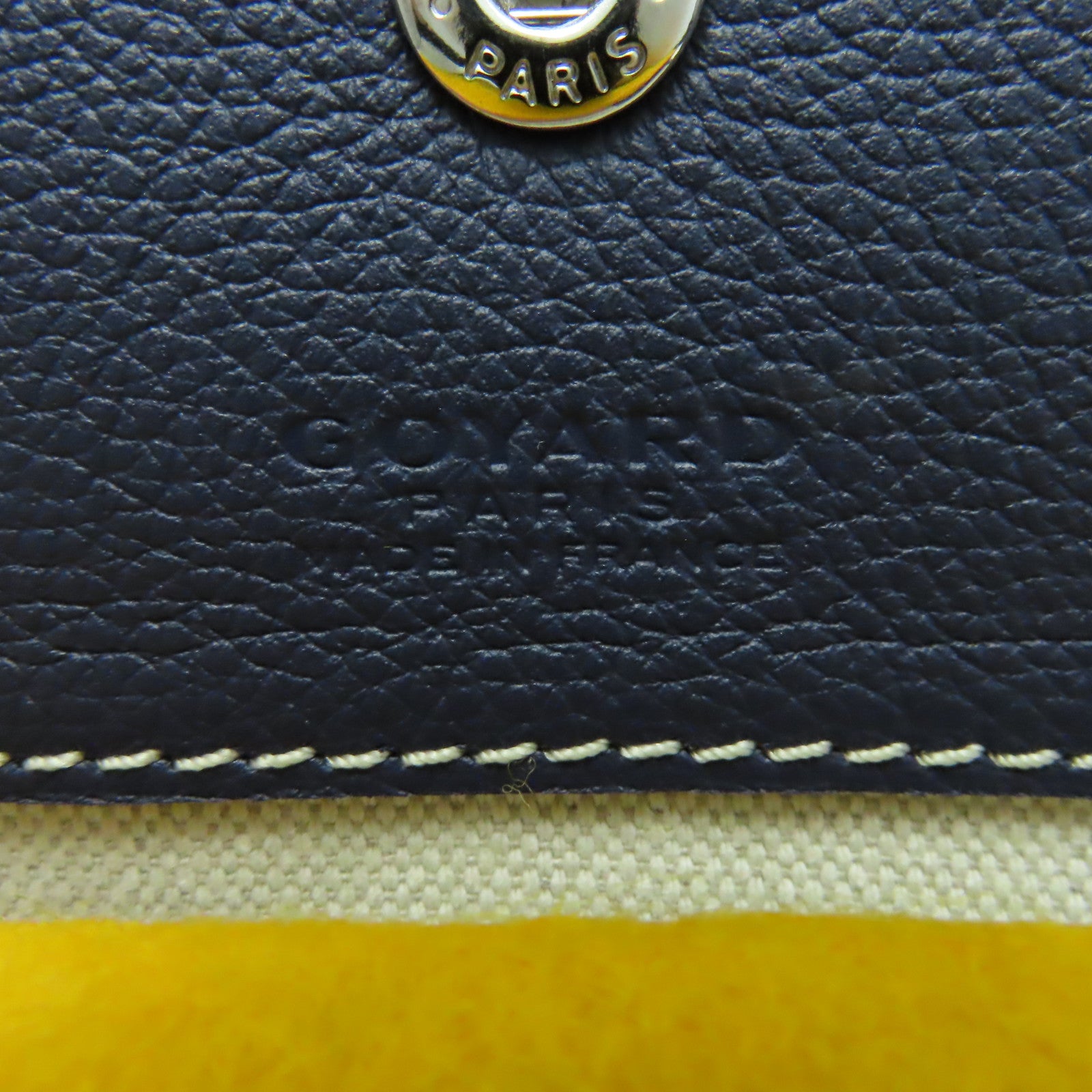 GOYARD 塗層帆布Saint Louis PM銀扣手挽袋藍色