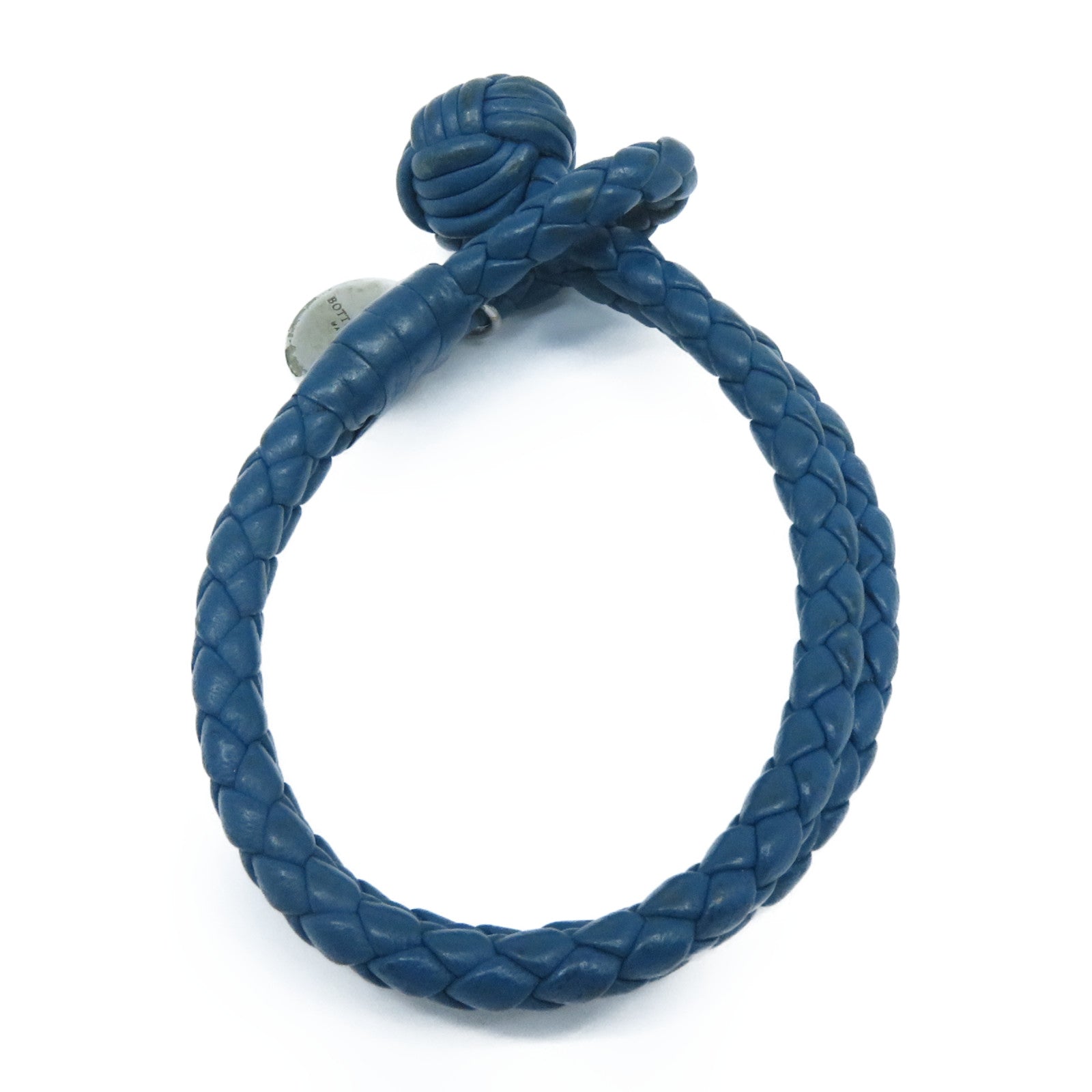 BOTTEGA VENETA 織紋皮革Bracelet手鏈藍色