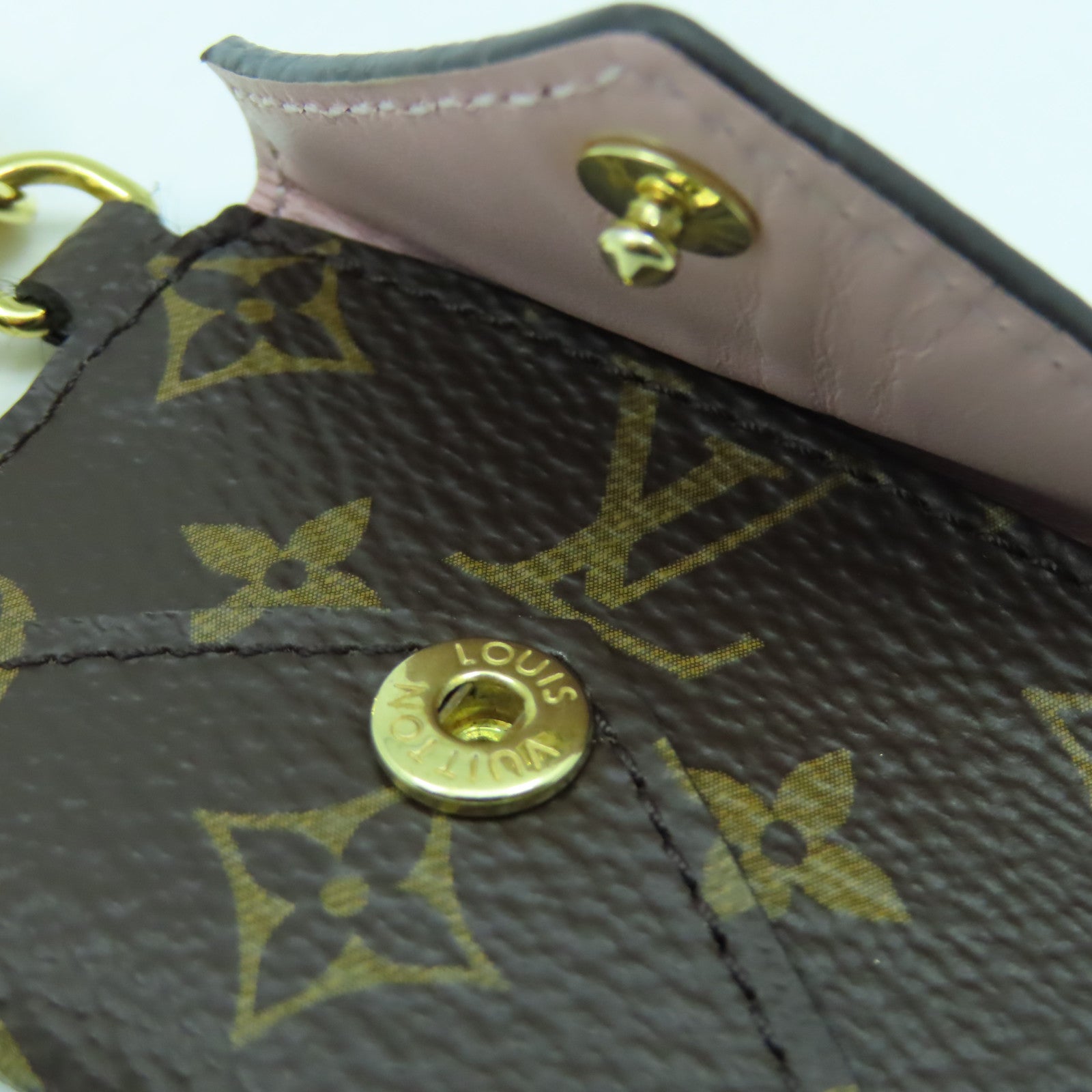 LOUIS VUITTON Monogram Key Ring/Charm金扣鑰匙圈/掛飾啡色