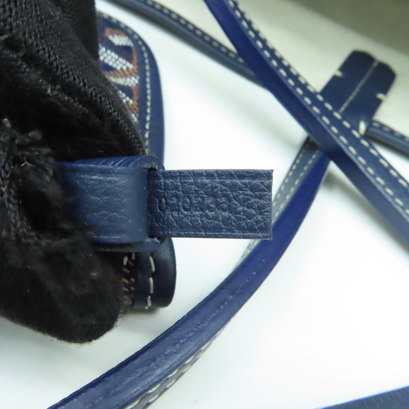 GOYARD 塗層帆布Saint Louis PM銀扣手挽袋藍色