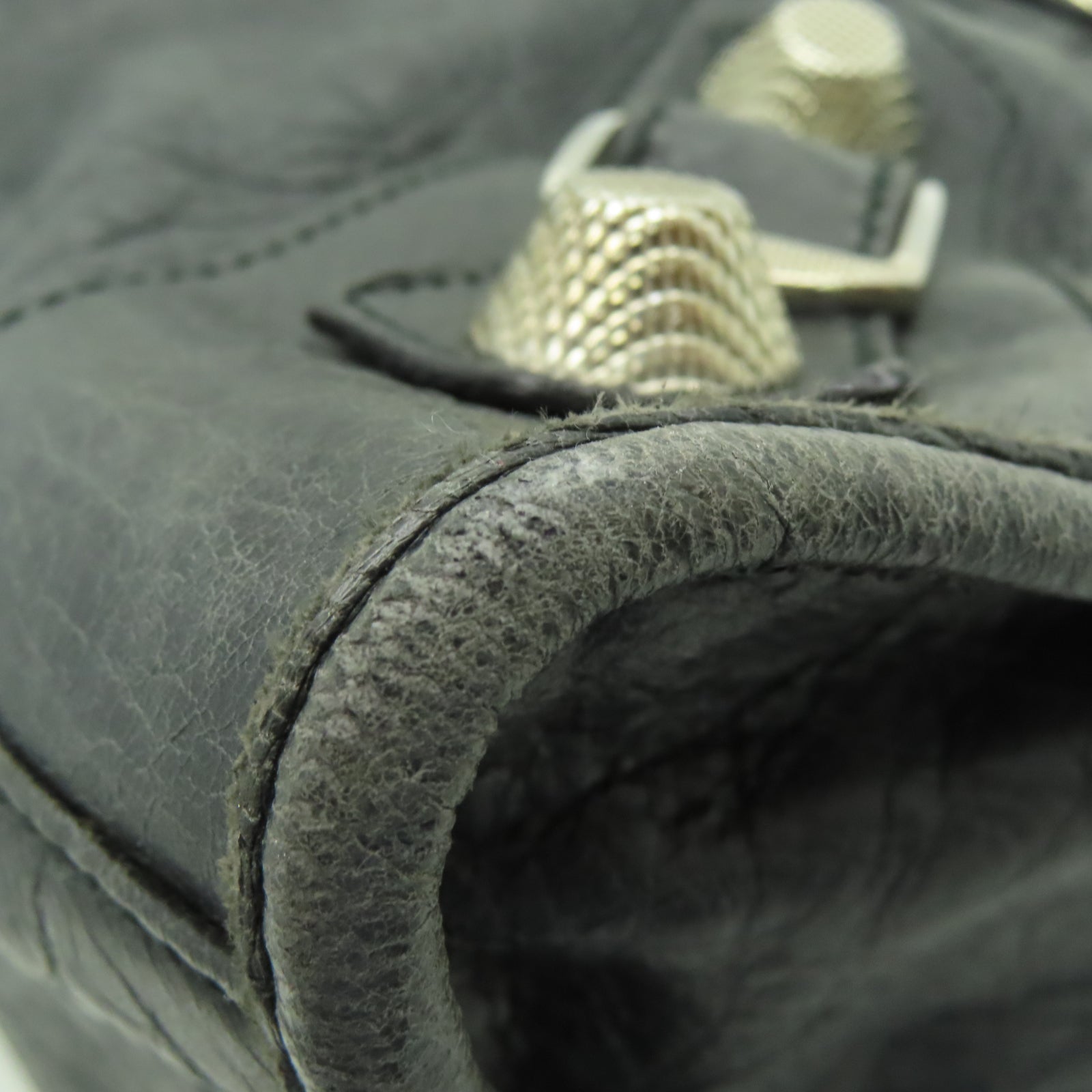 BALENCIAGA 【激減優惠】牛皮皮革Giant Part Time銀扣手挽肩背兩用袋黑色