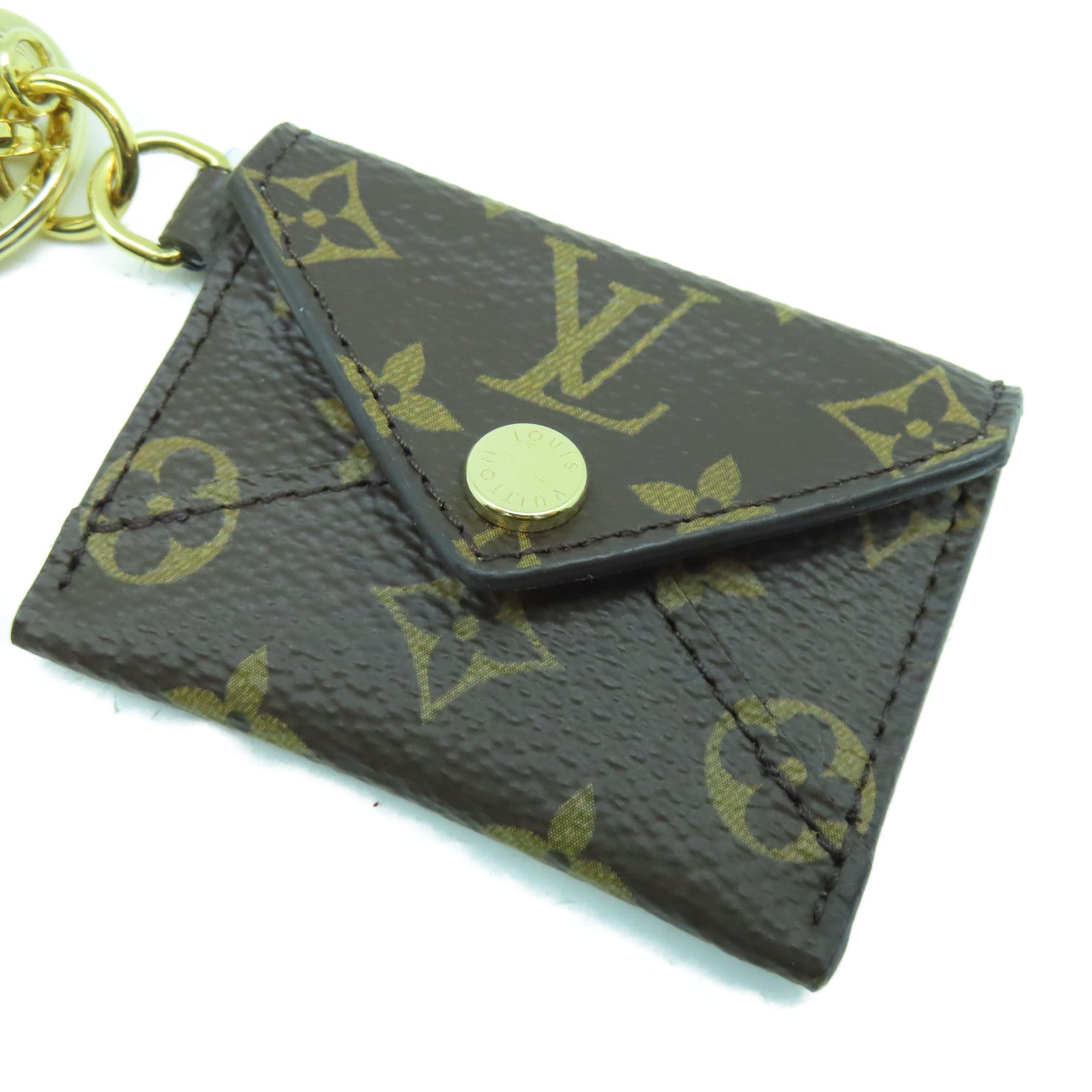 LOUIS VUITTON Monogram Key Ring/Charm金扣鑰匙圈/掛飾啡色