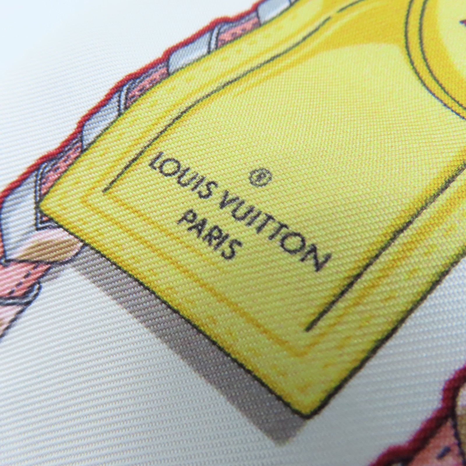 LOUIS VUITTON 絲質Mix and Straps Scarf絲巾啡色/粉紅色/彩色