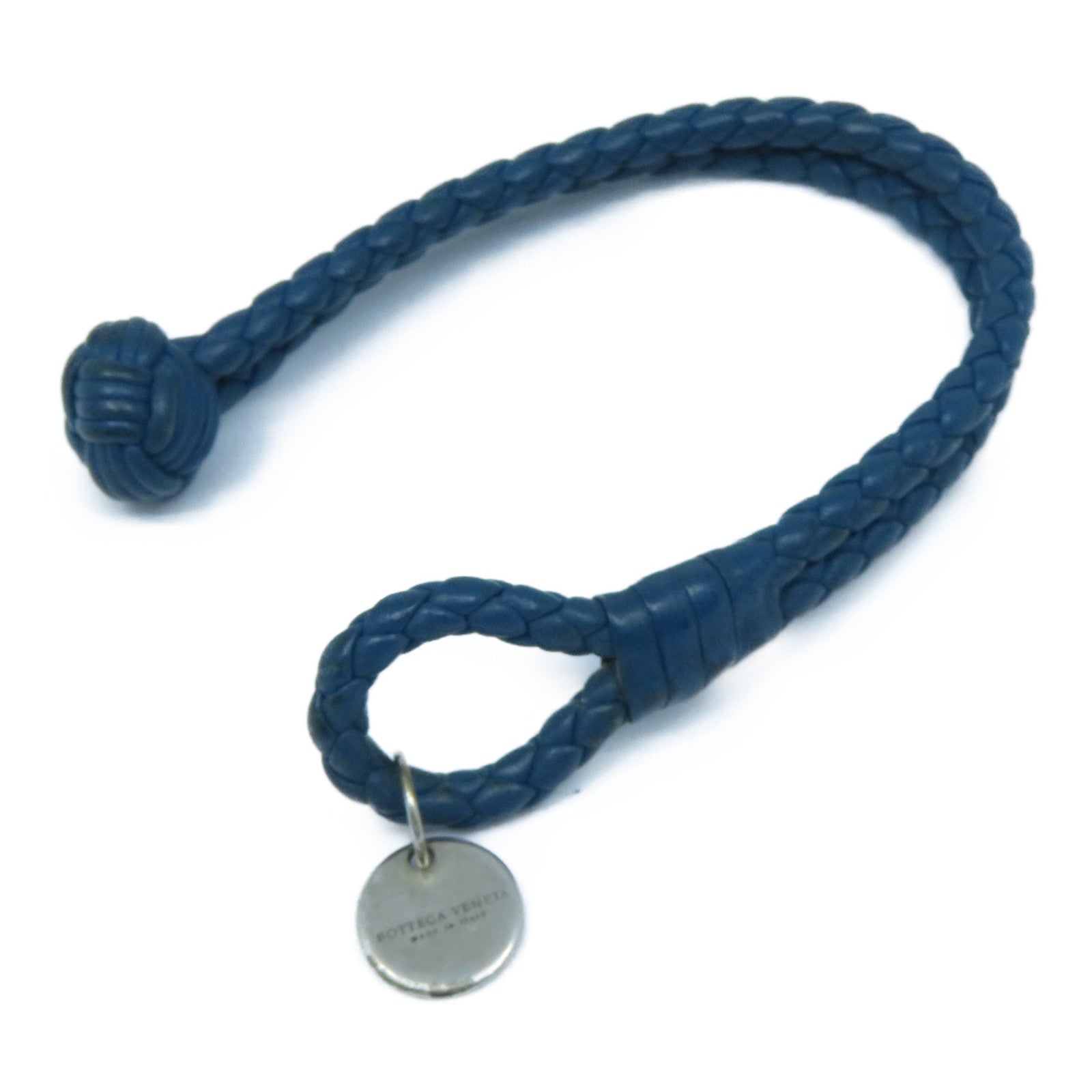 BOTTEGA VENETA 織紋皮革Bracelet手鏈藍色