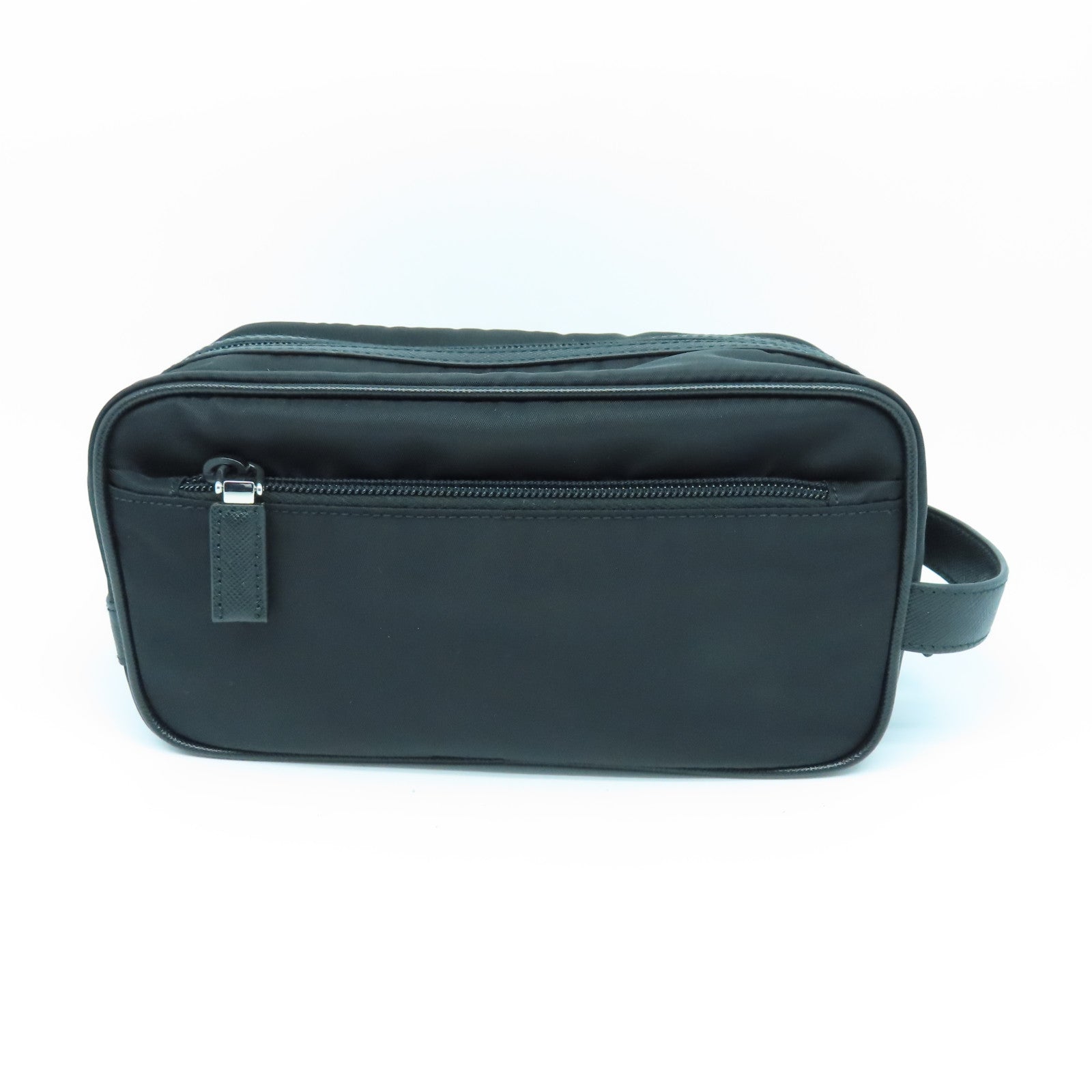 PRADA 尼龍Handbag銀扣手挽袋黑色