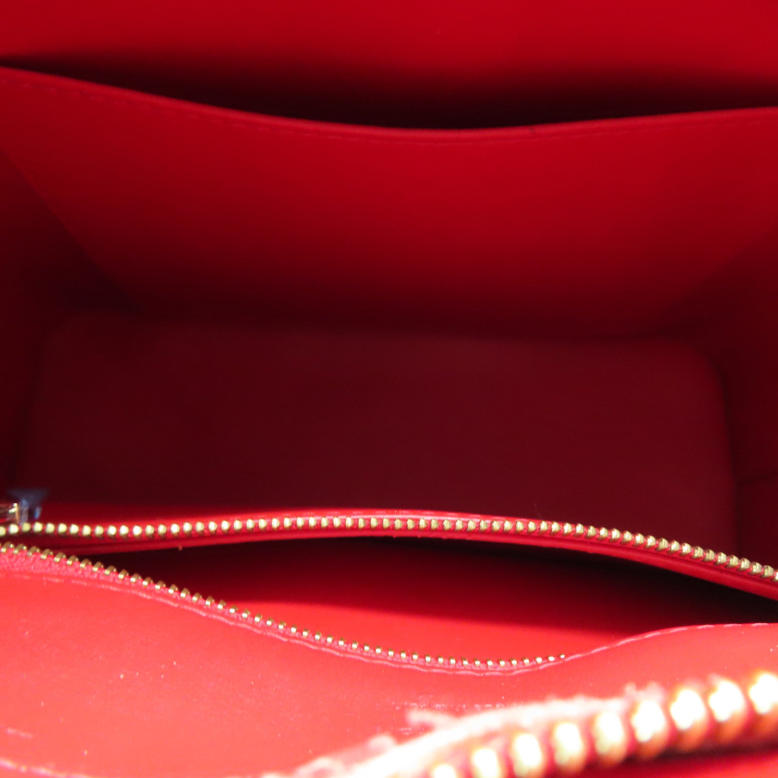 LOUIS VUITTON Monogram Vernis Houston金扣手挽袋橙色