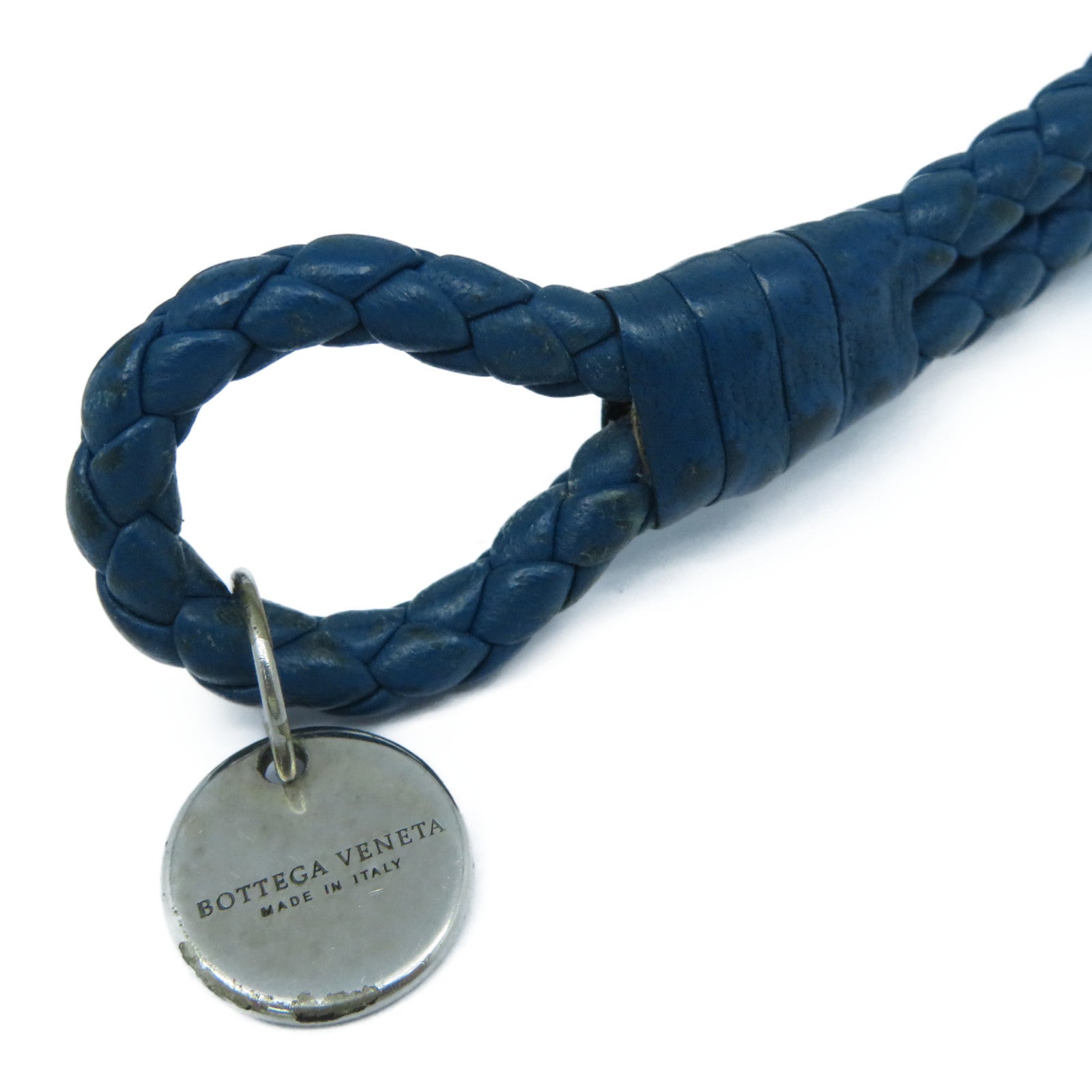 BOTTEGA VENETA 織紋皮革Bracelet手鏈藍色