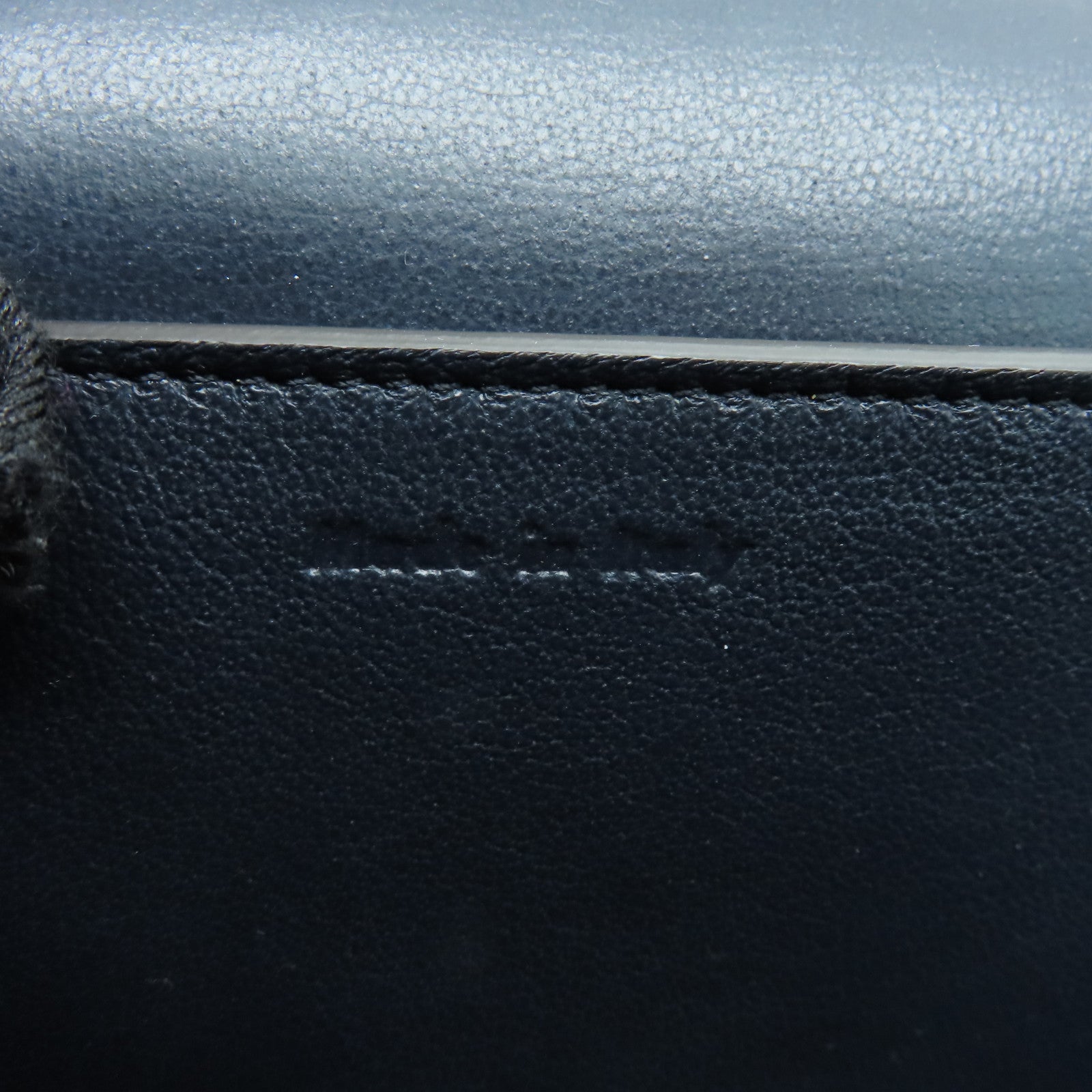 CELINE 牛皮皮革Medium Frame Bag金扣肩背袋黑色/深藍色