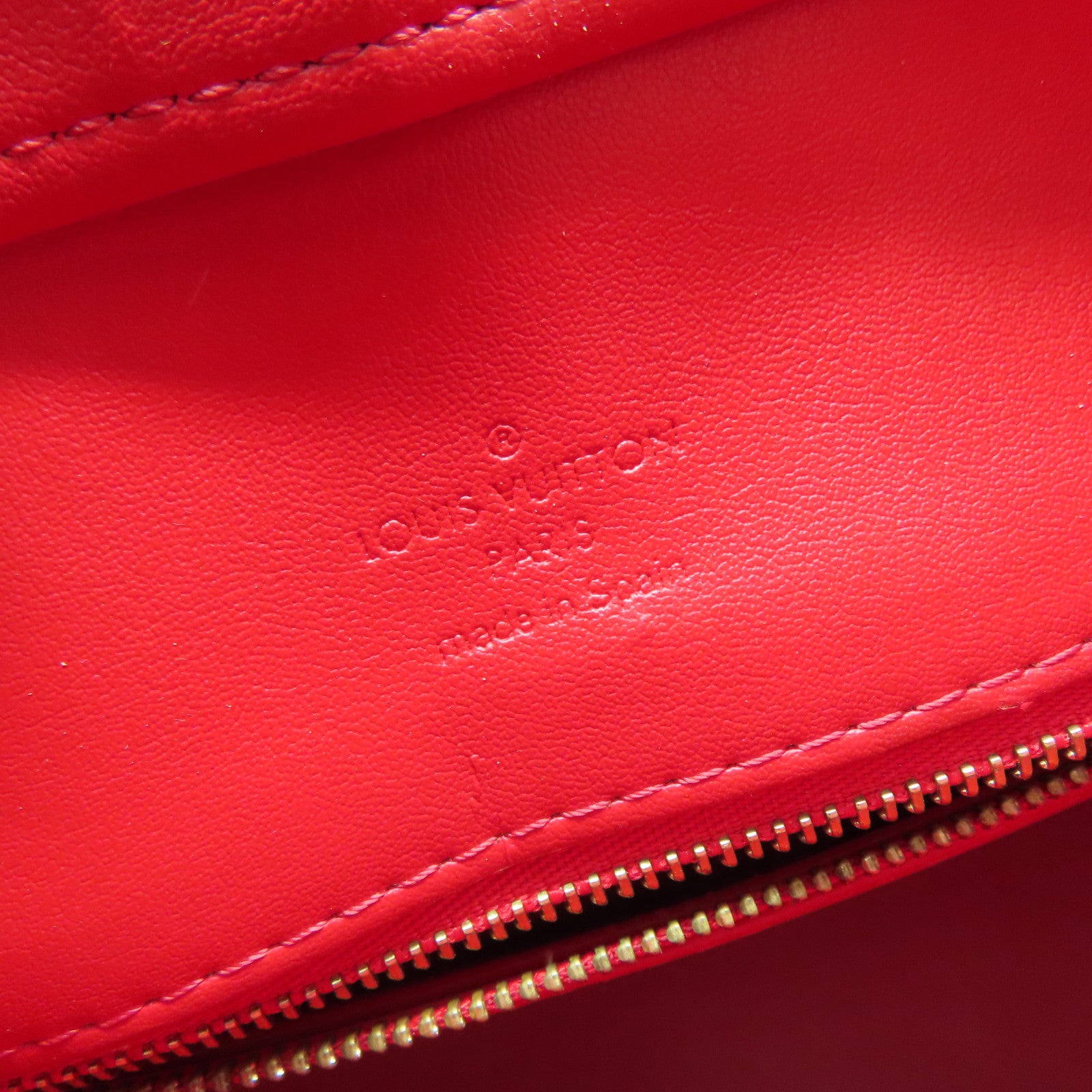 LOUIS VUITTON Monogram Vernis Houston金扣手挽袋橙色