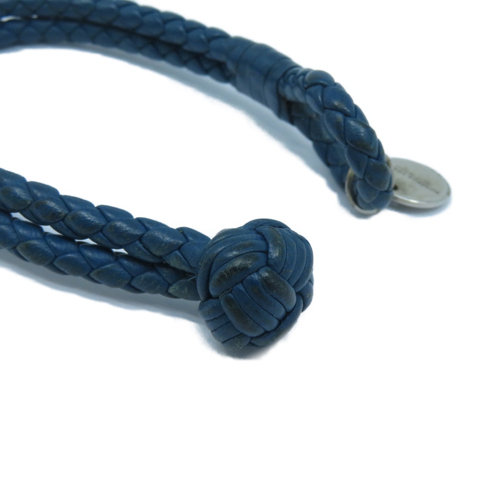 BOTTEGA VENETA 織紋皮革Bracelet手鏈藍色