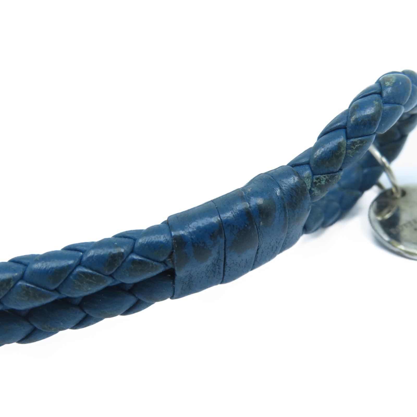 BOTTEGA VENETA 織紋皮革Bracelet手鏈藍色