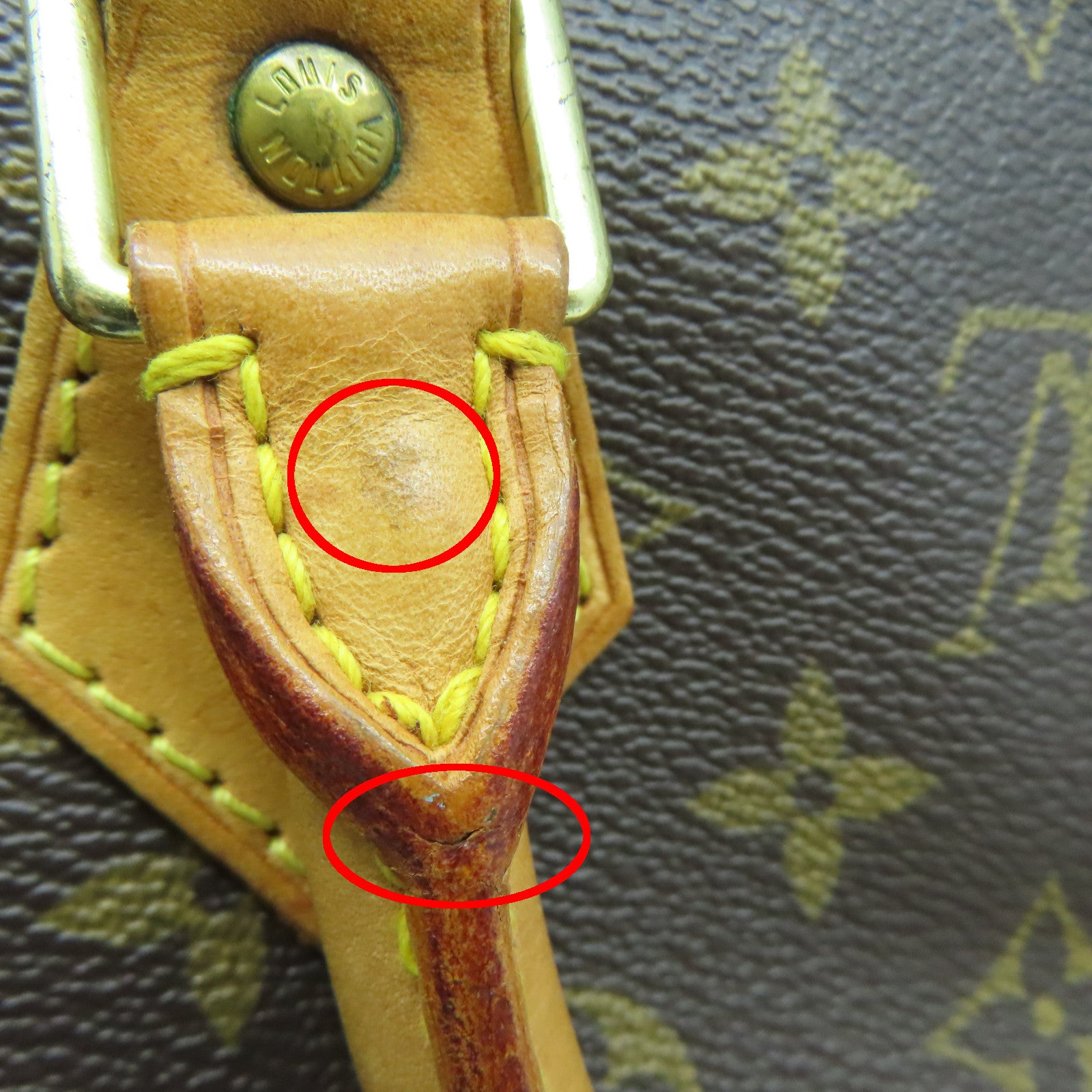 LOUIS VUITTON Monogram Speedy 25金扣手挽袋啡色