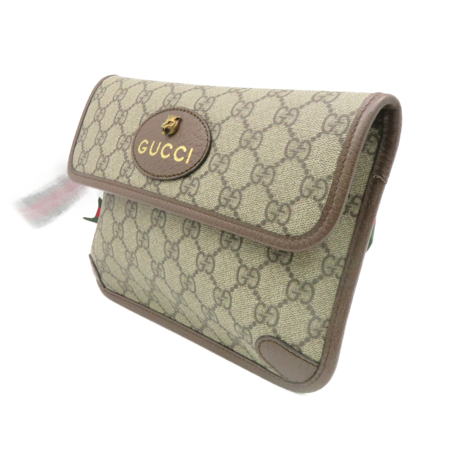 GUCCI Coated Canvas Neo Vintage GG Supreme Waist Bag Brown