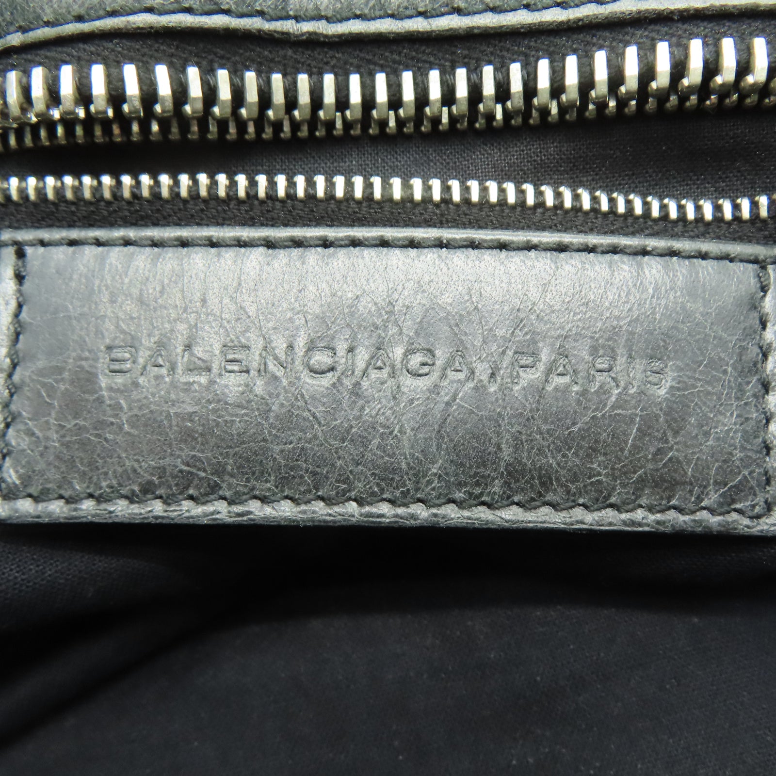 BALENCIAGA 【激減優惠】牛皮皮革Giant Part Time銀扣手挽肩背兩用袋黑色