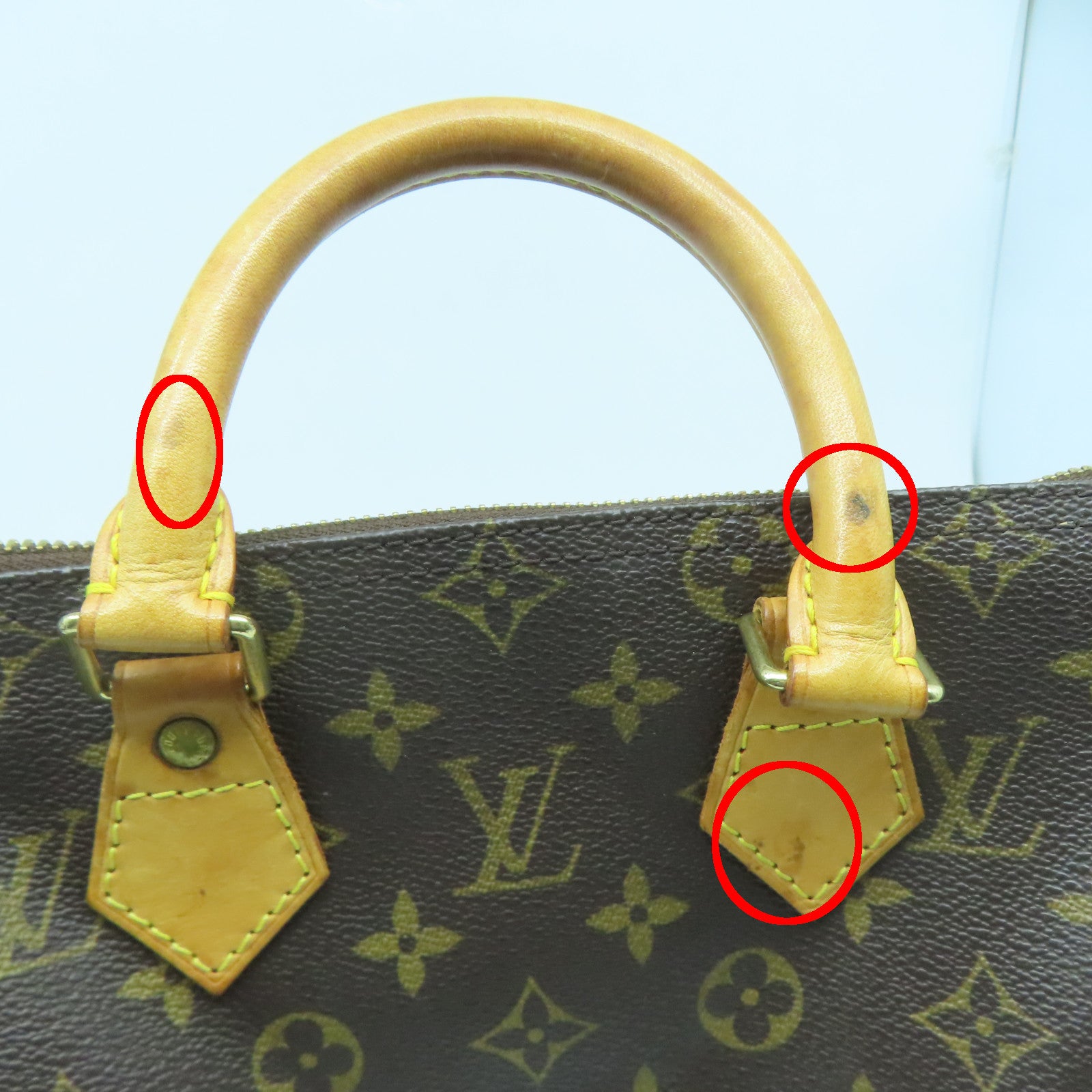 LOUIS VUITTON Monogram Speedy 25金扣手挽袋啡色