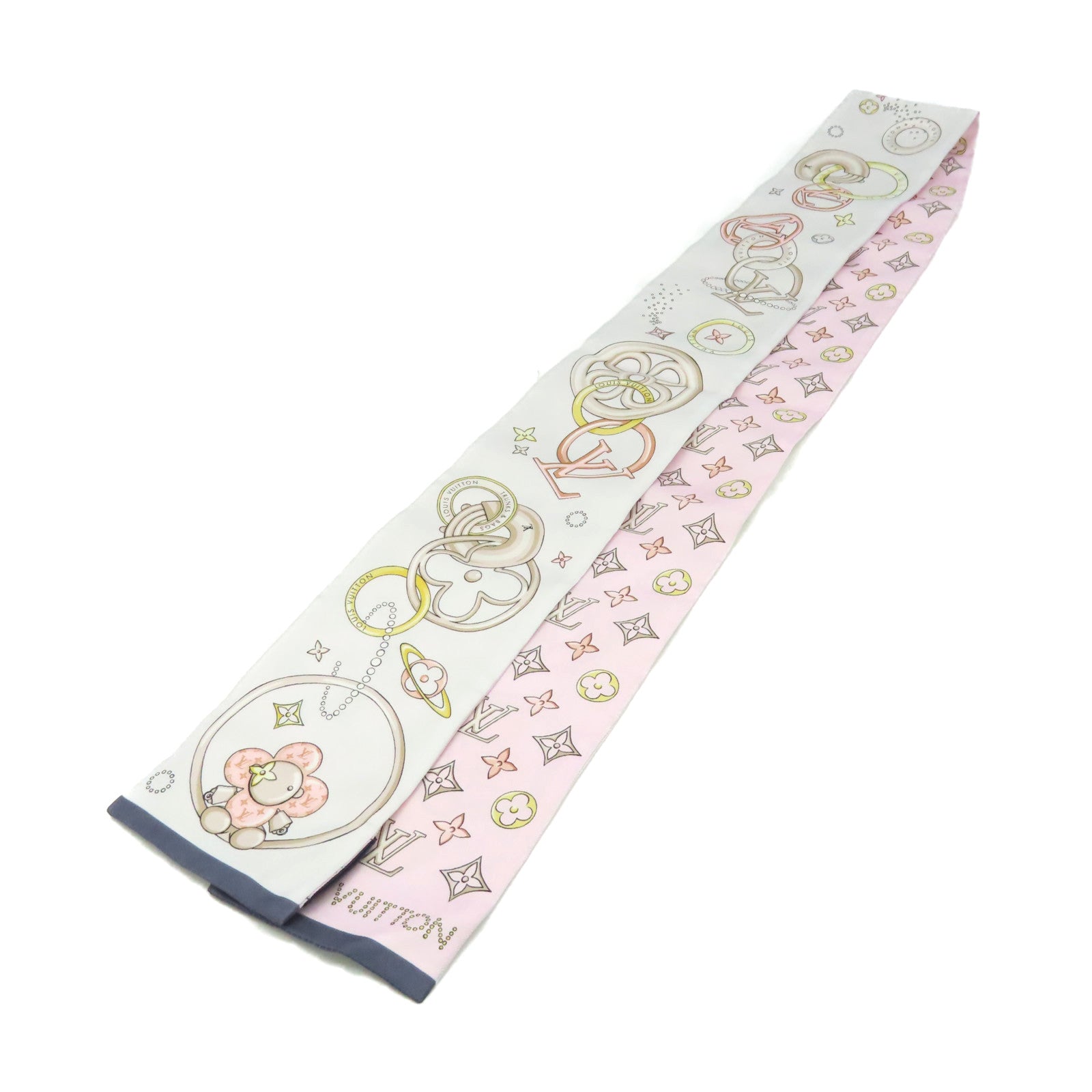 LOUIS VUITTON 絲質Vivienne And Beyond Scarf絲巾粉紅色/多色