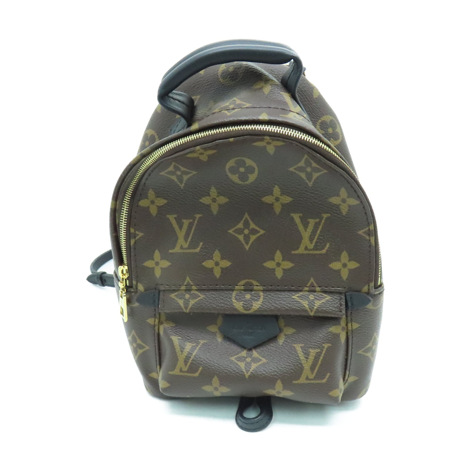 LOUIS VUITTON Monogram Palm Springs Mini金扣背包棕色