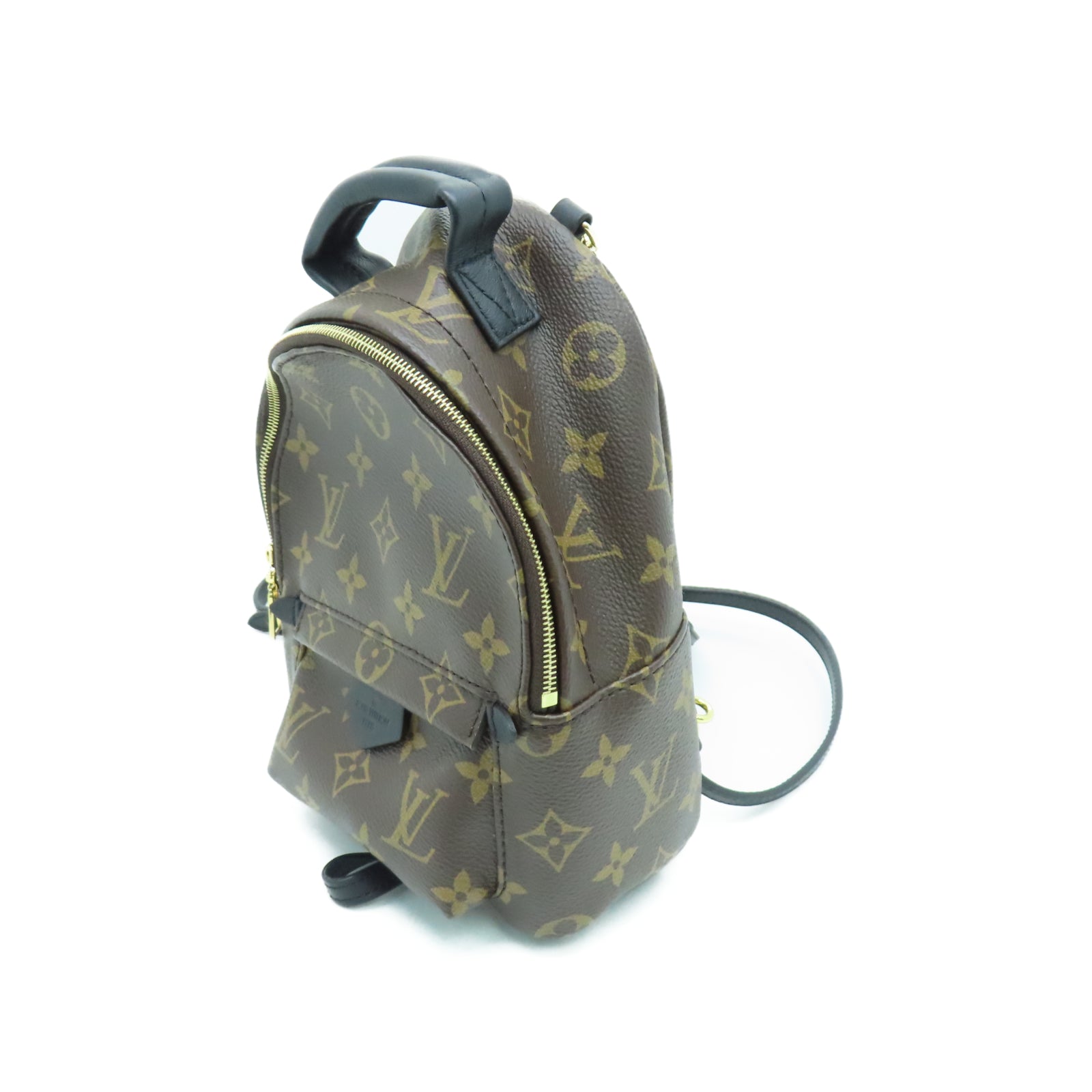 LOUIS VUITTON Monogram Palm Springs Mini金扣背包棕色
