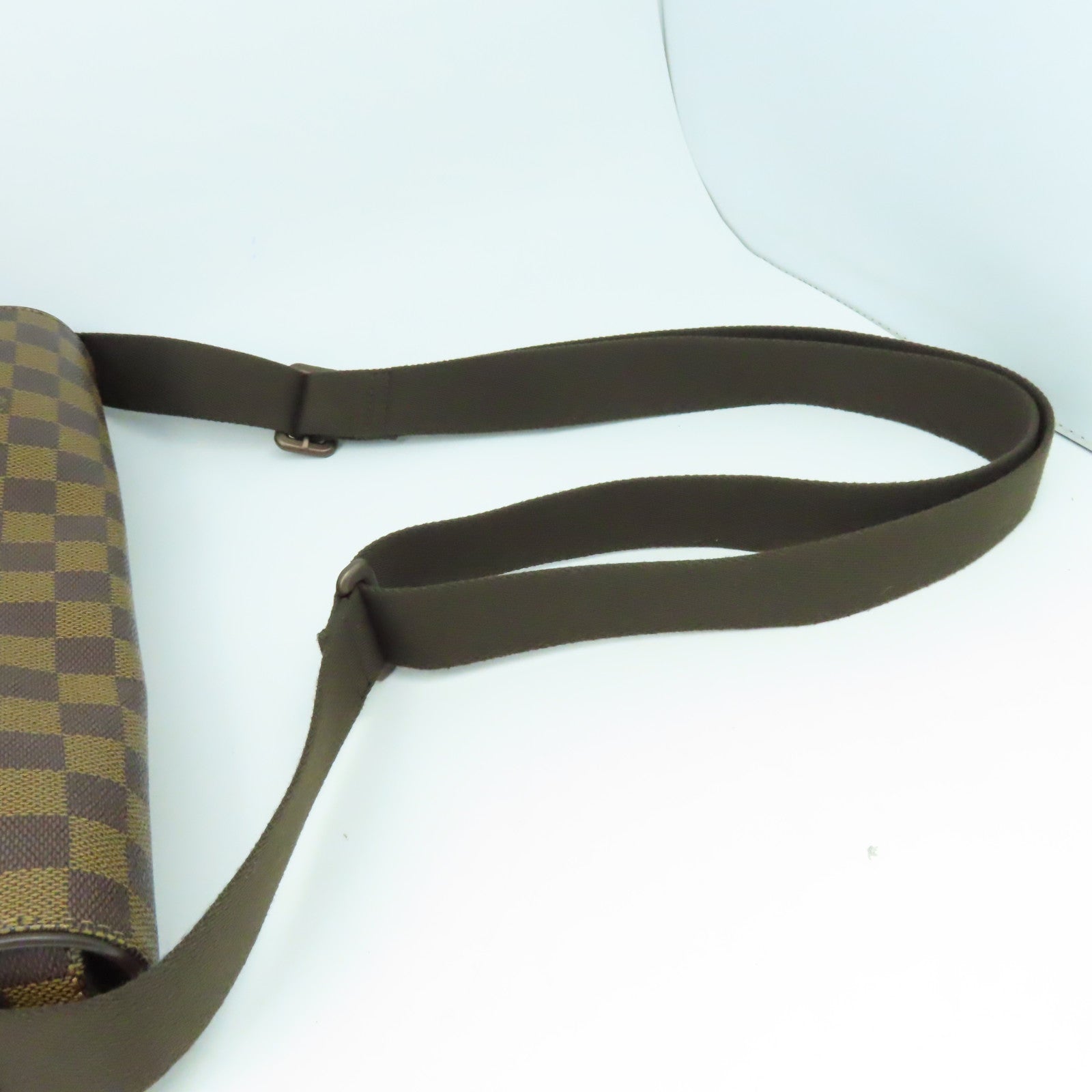 LOUIS VUITTON Damier Brooklyn MM金扣肩背袋啡色