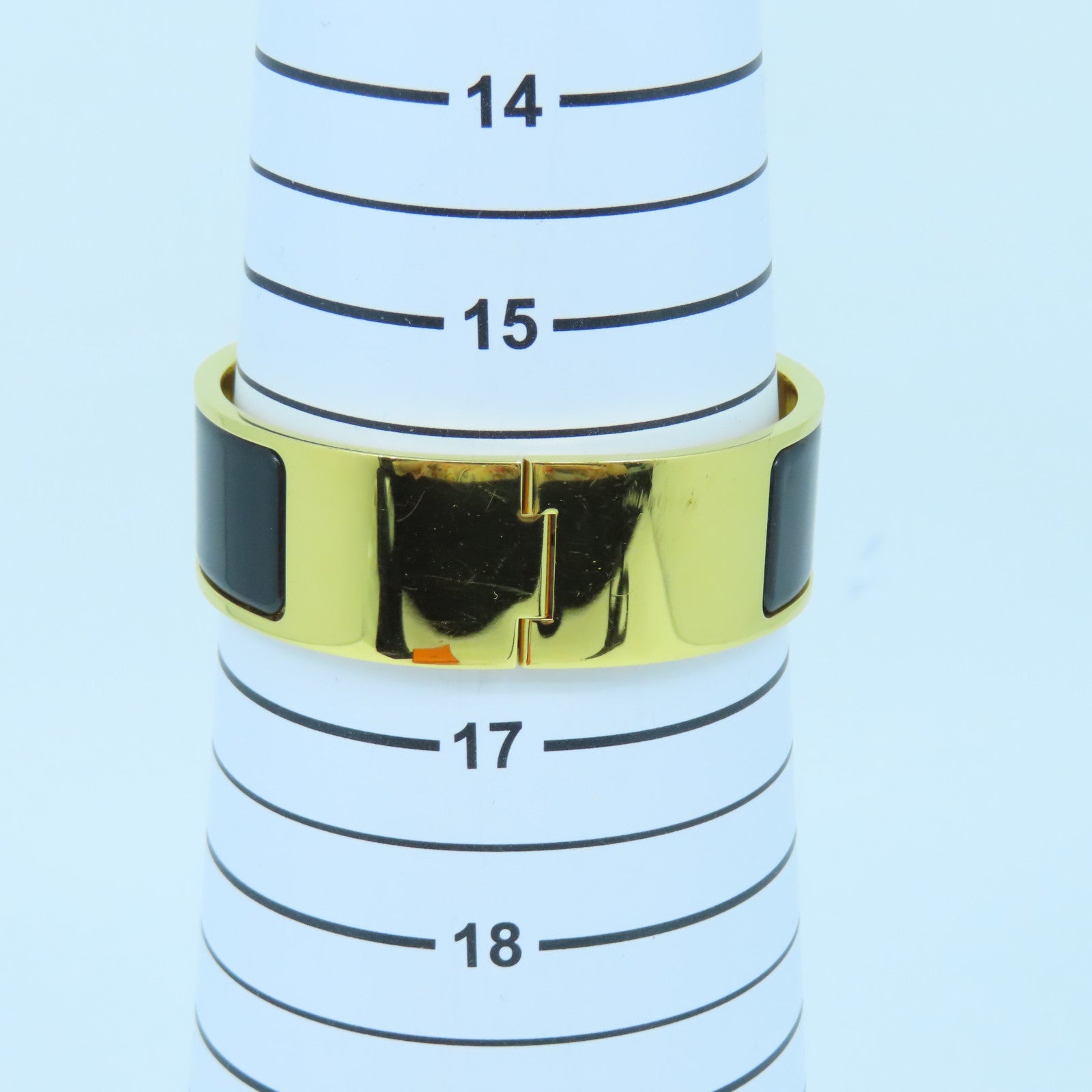 HERMES 琺瑯/金屬H Bangle手鐲黑色