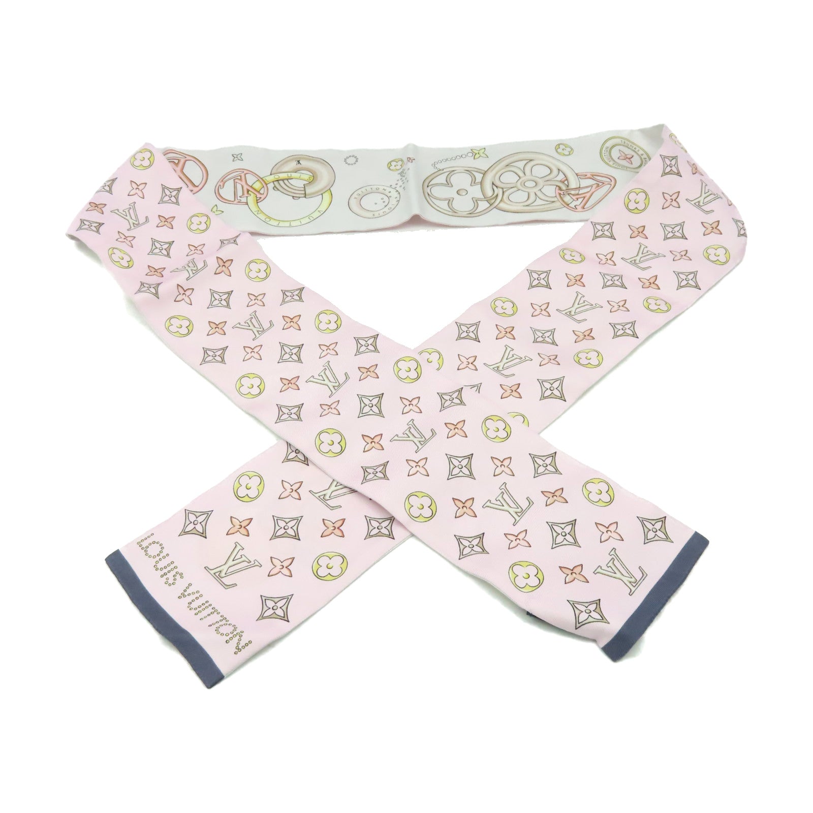 LOUIS VUITTON 絲質Vivienne And Beyond Scarf絲巾粉紅色/多色