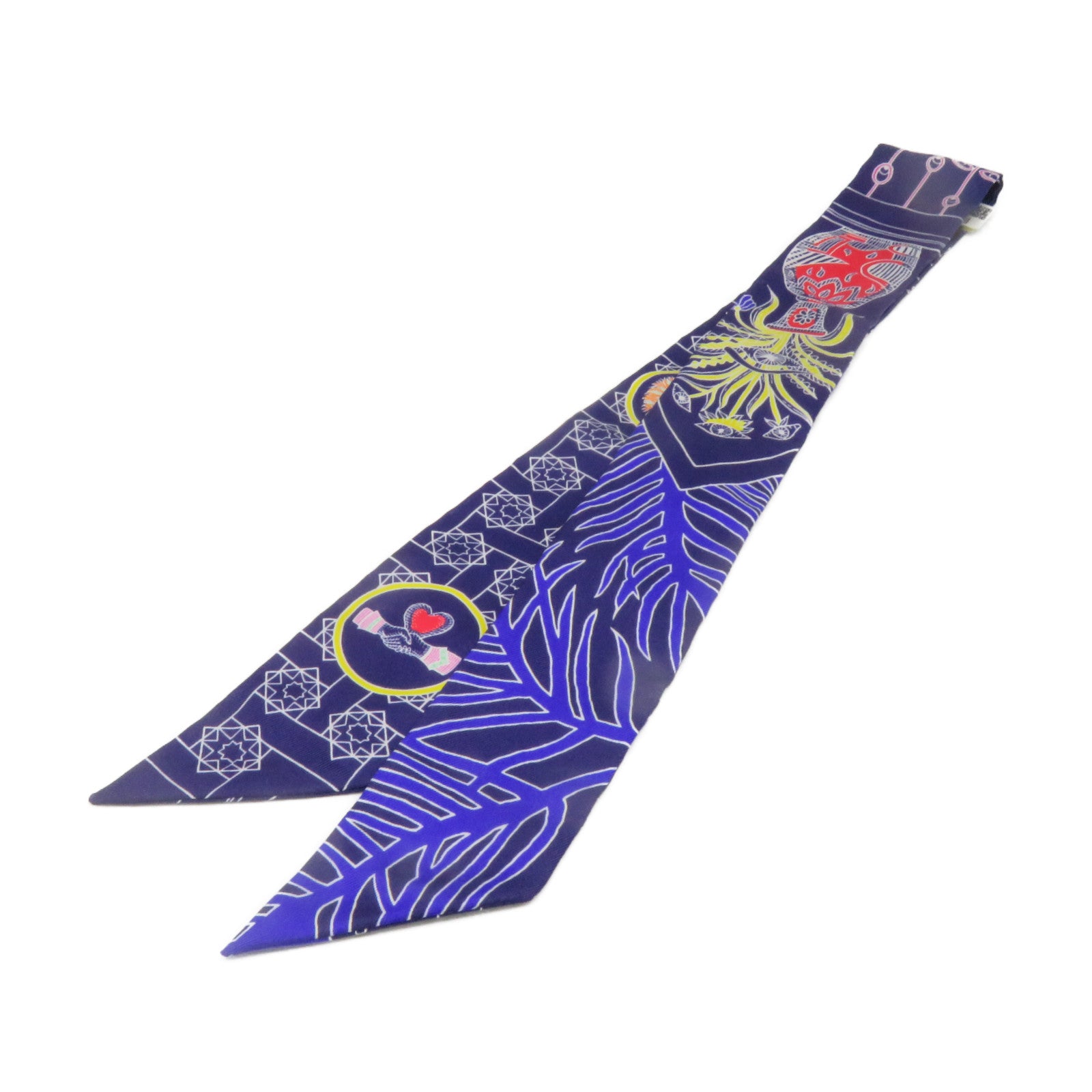 HERMES Silk Twilly Scarf Royal Blue/Color