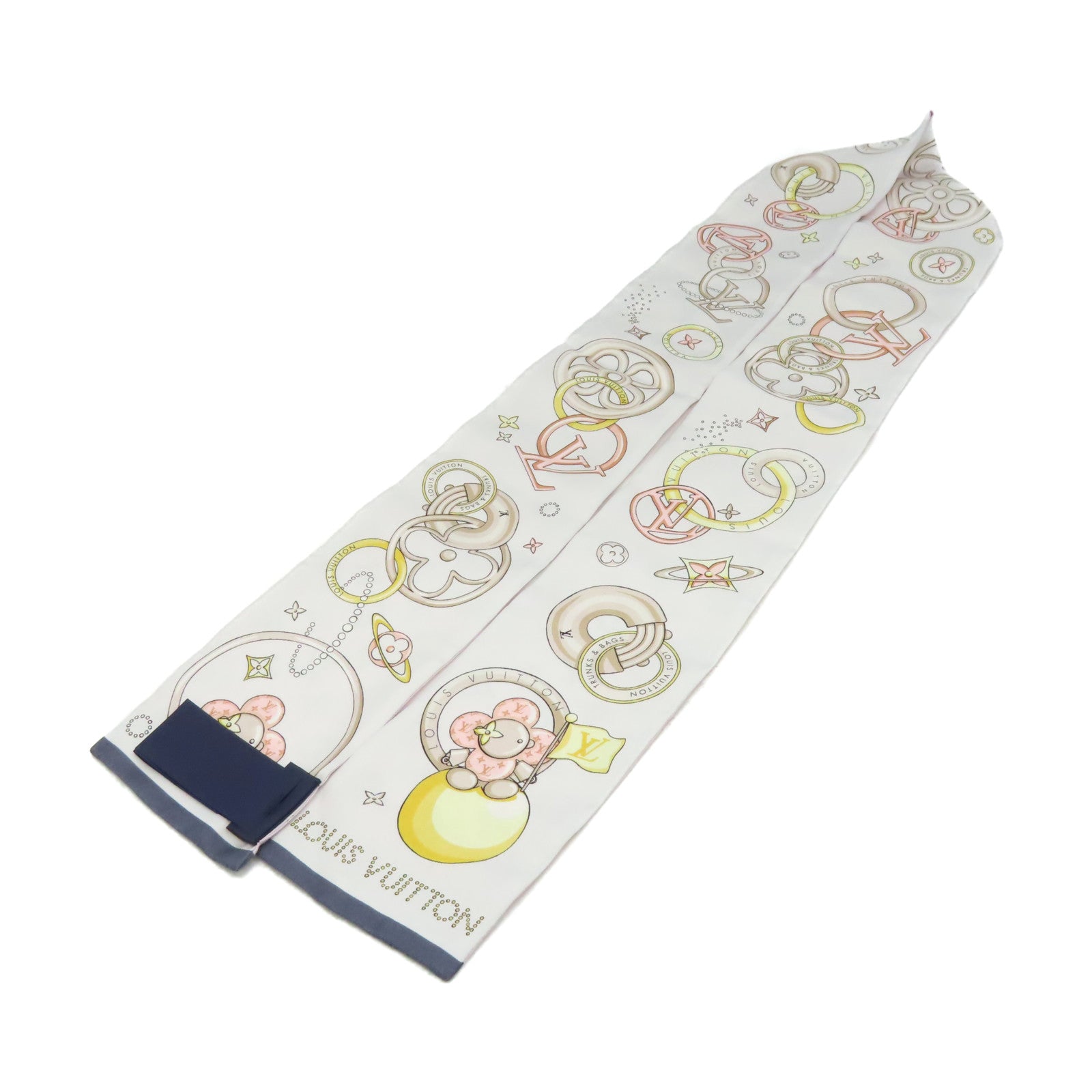 LOUIS VUITTON 絲質Vivienne And Beyond Scarf絲巾粉紅色/多色