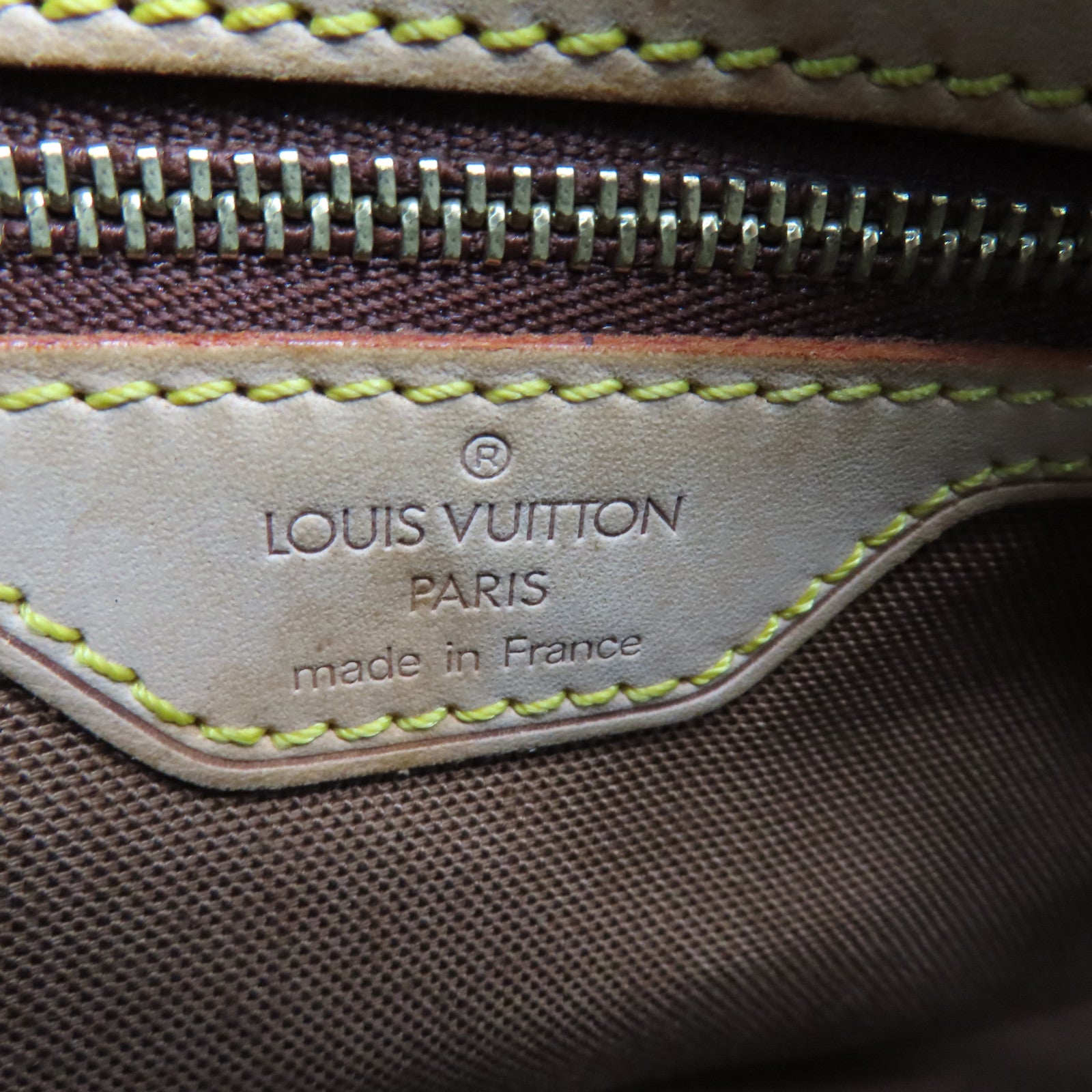 LOUIS VUITTON Monogram Trotteur Gold Buckle Shoulder Bag Brown
