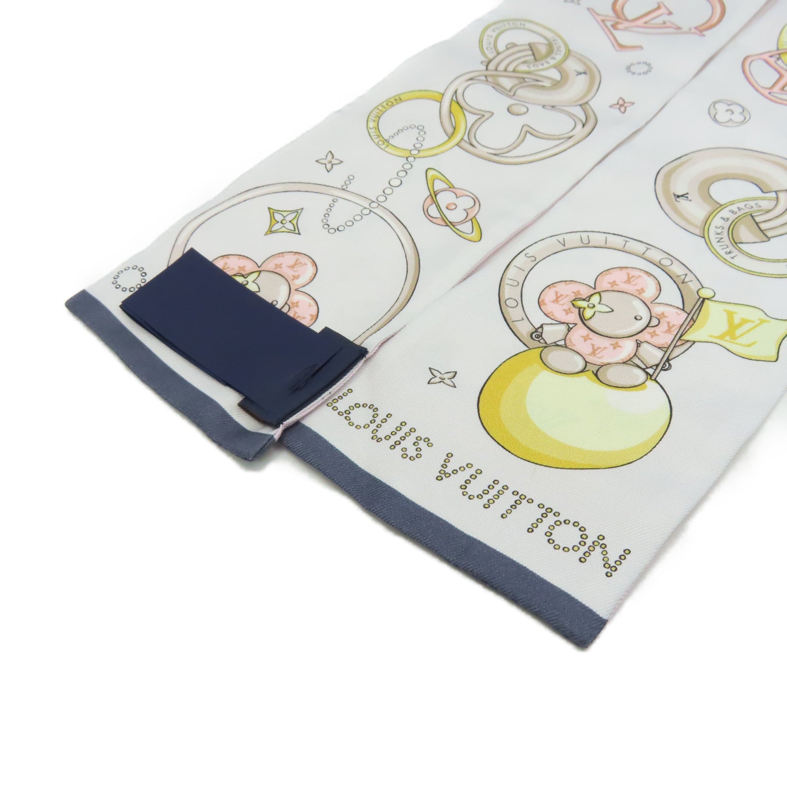 LOUIS VUITTON 絲質Vivienne And Beyond Scarf絲巾粉紅色/多色