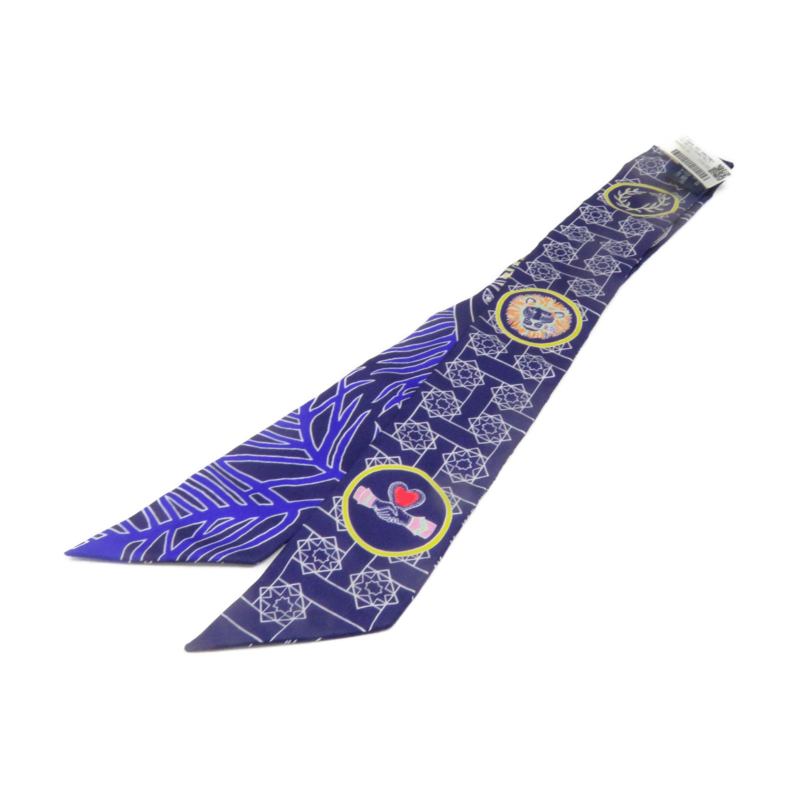 HERMES Silk Twilly Scarf Royal Blue/Color