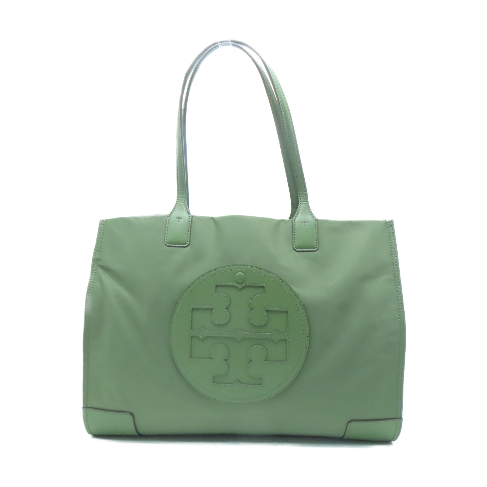 Tory Burch 尼龍Ella Tote金扣肩背袋綠色