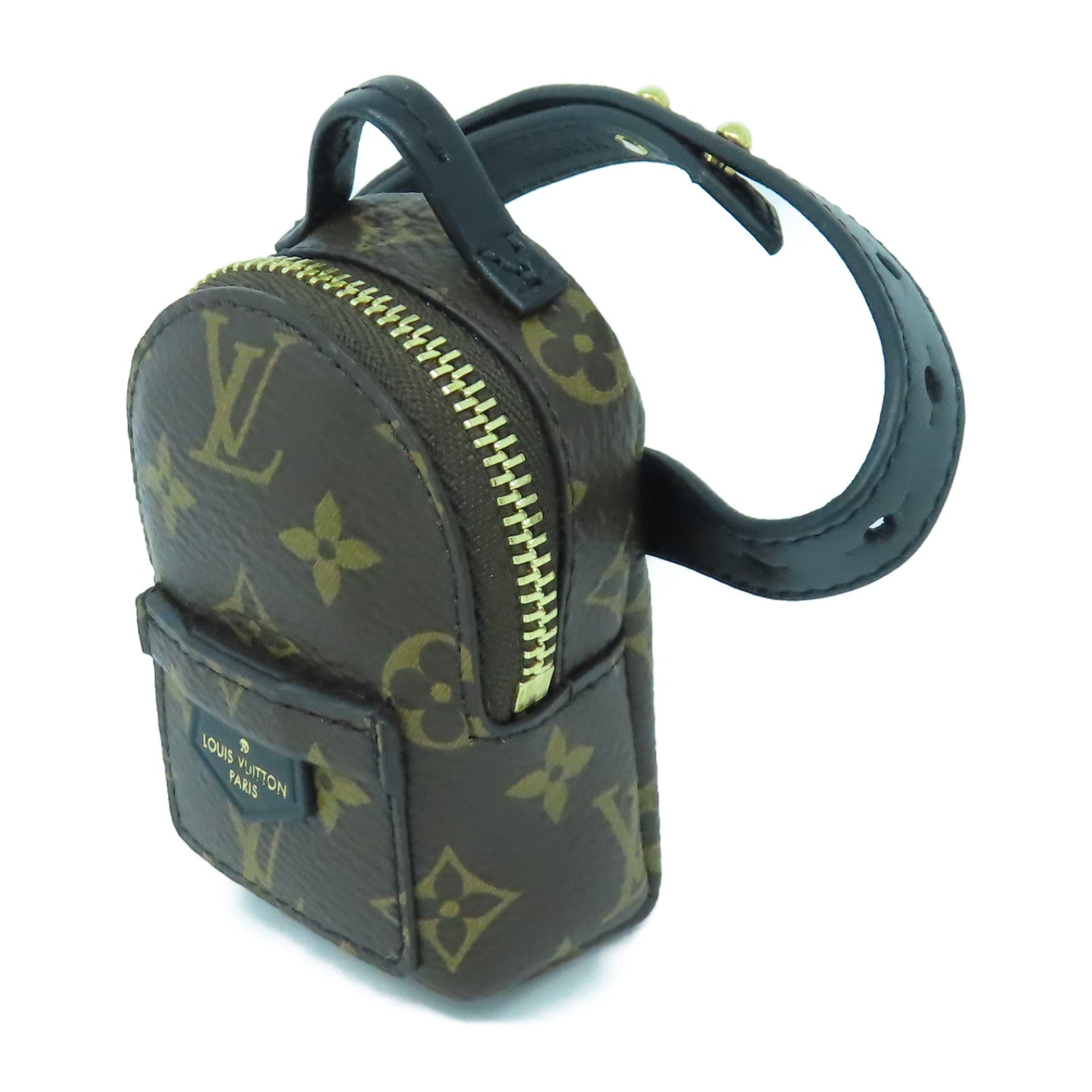 LOUIS VUITTON Monogram Party Palm Springs金扣手鐲啡色