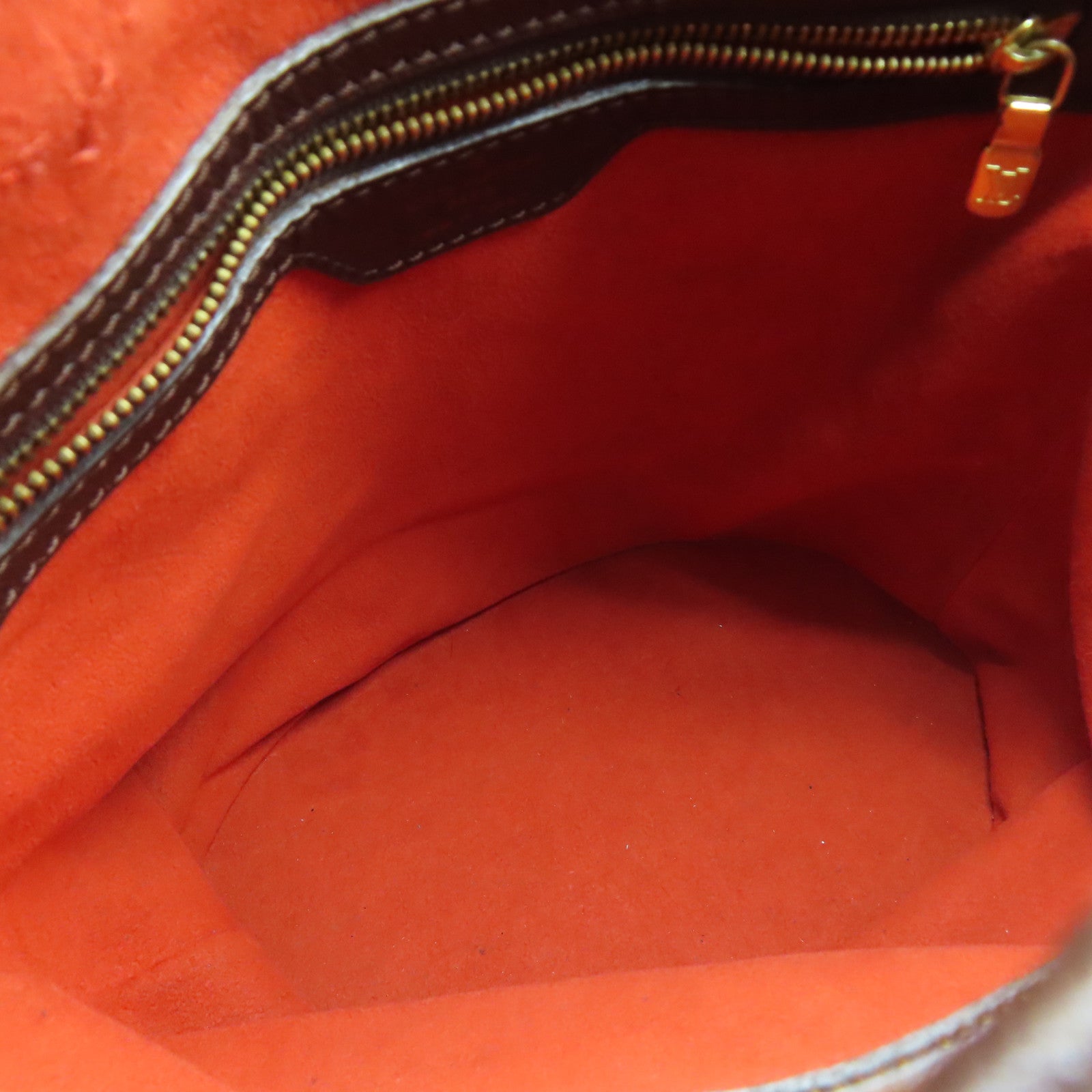 LOUIS VUITTON Damier Marais金扣手挽袋棕色