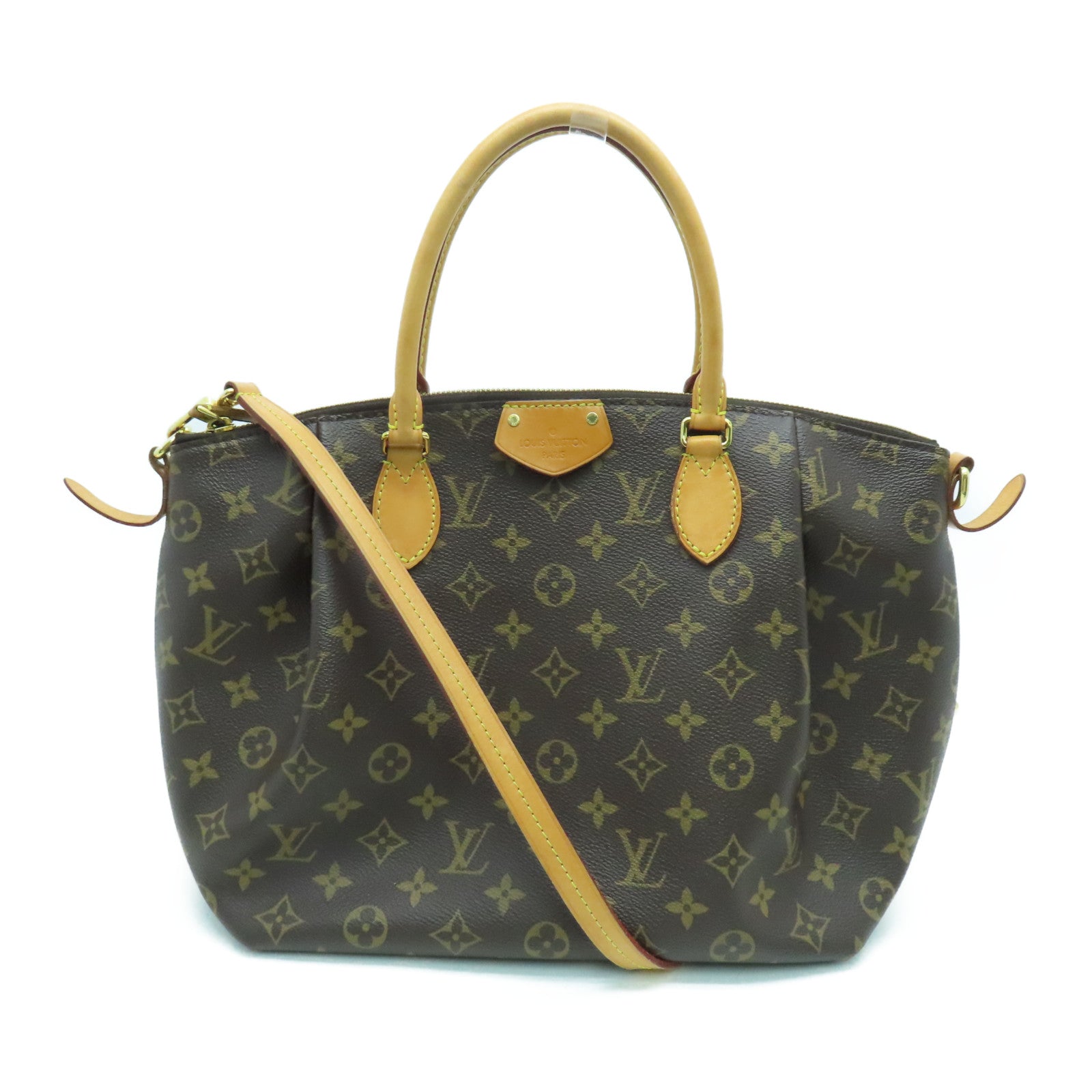 LOUIS VUITTON Monogram Turenne MM Shoulder Bag金扣手挽肩背两用袋啡色