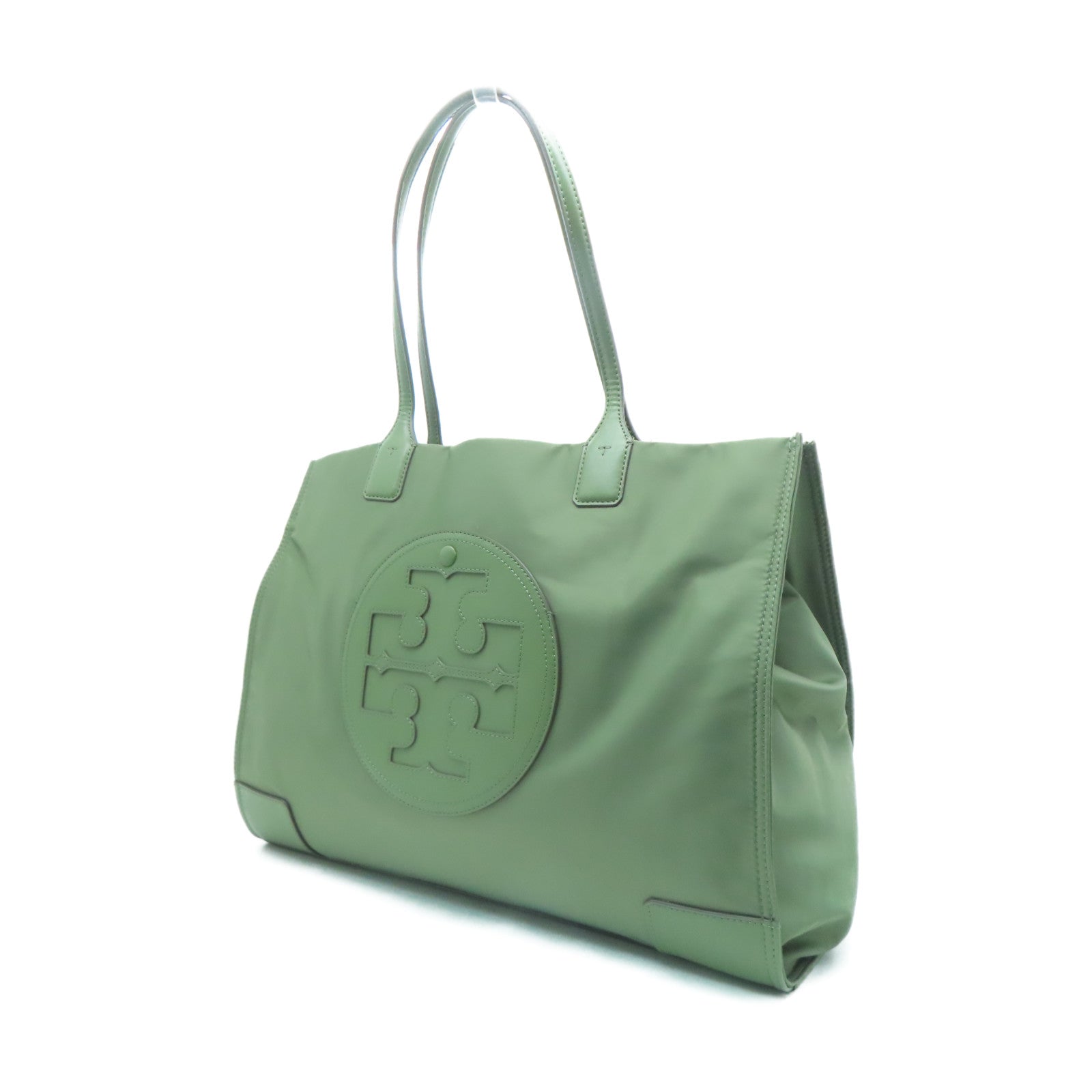 Tory Burch 尼龍Ella Tote金扣肩背袋綠色