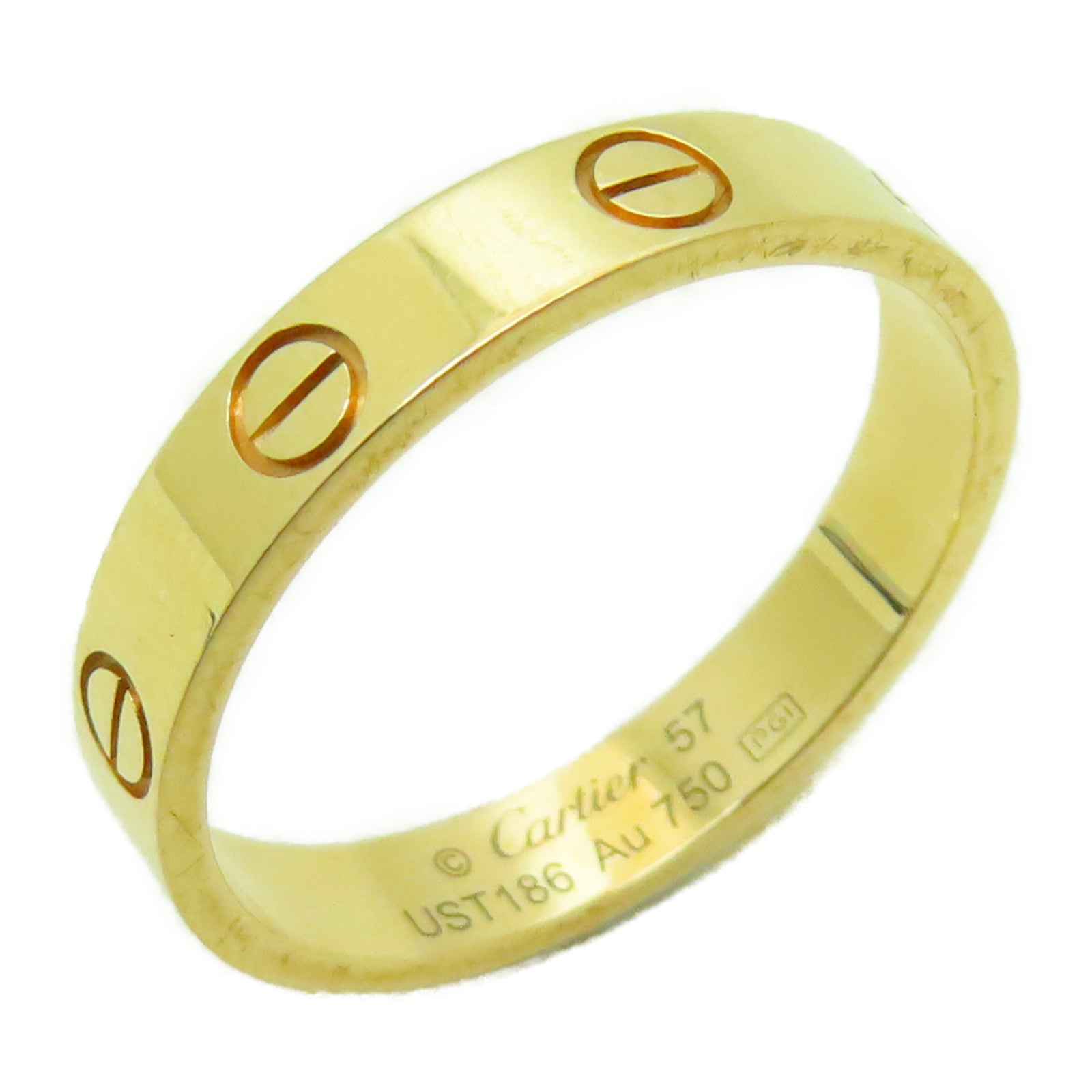 CARTIER 18K玫瑰金Love Ring戒指US#7.75 Cartier#57
