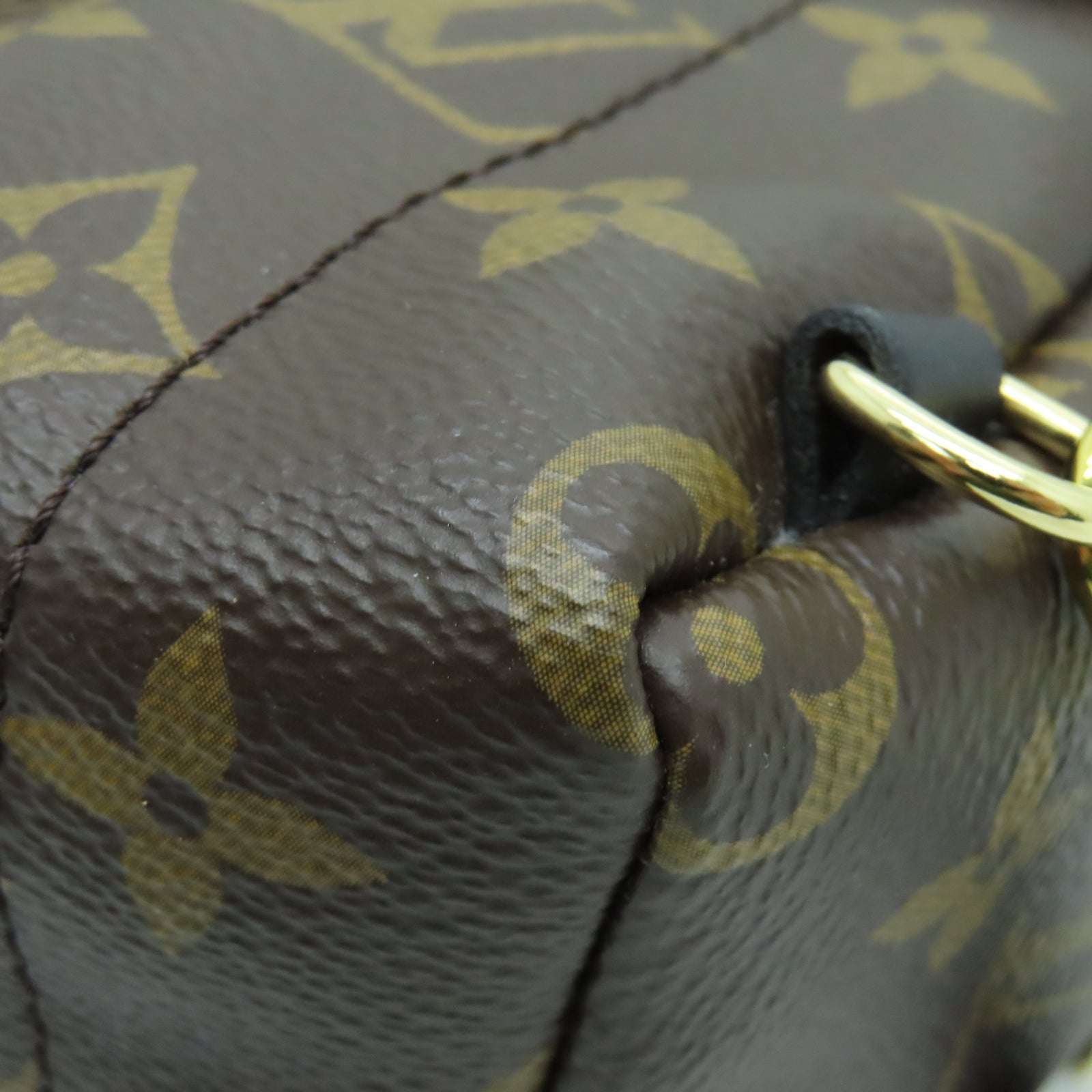 LOUIS VUITTON Monogram Palm Springs Mini金扣背包棕色