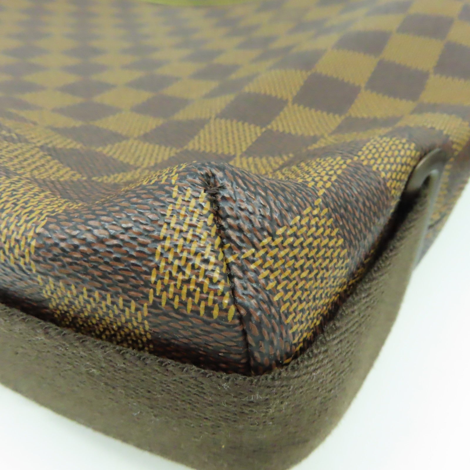 LOUIS VUITTON Damier Brooklyn MM金扣肩背袋啡色