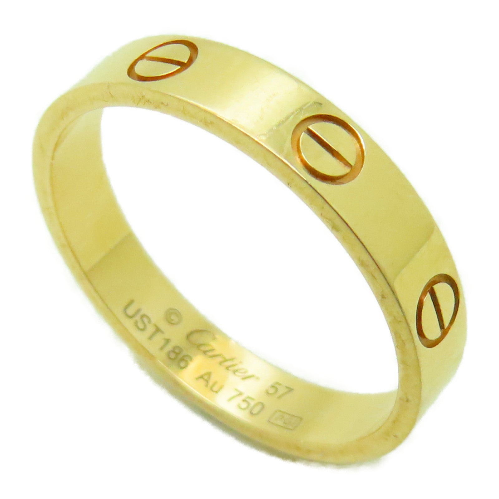 CARTIER 18K玫瑰金Love Ring戒指US#7.75 Cartier#57