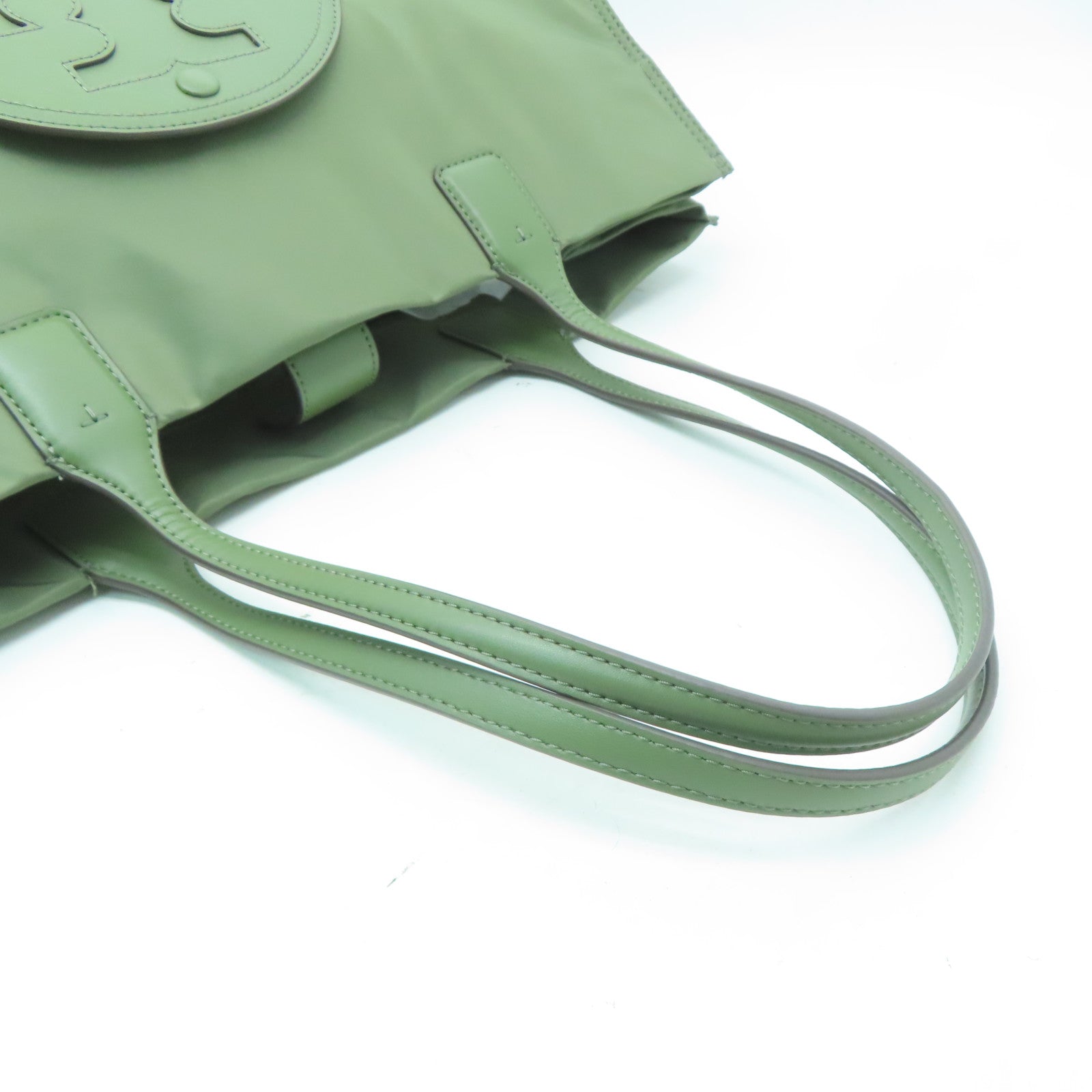 Tory Burch 尼龍Ella Tote金扣肩背袋綠色