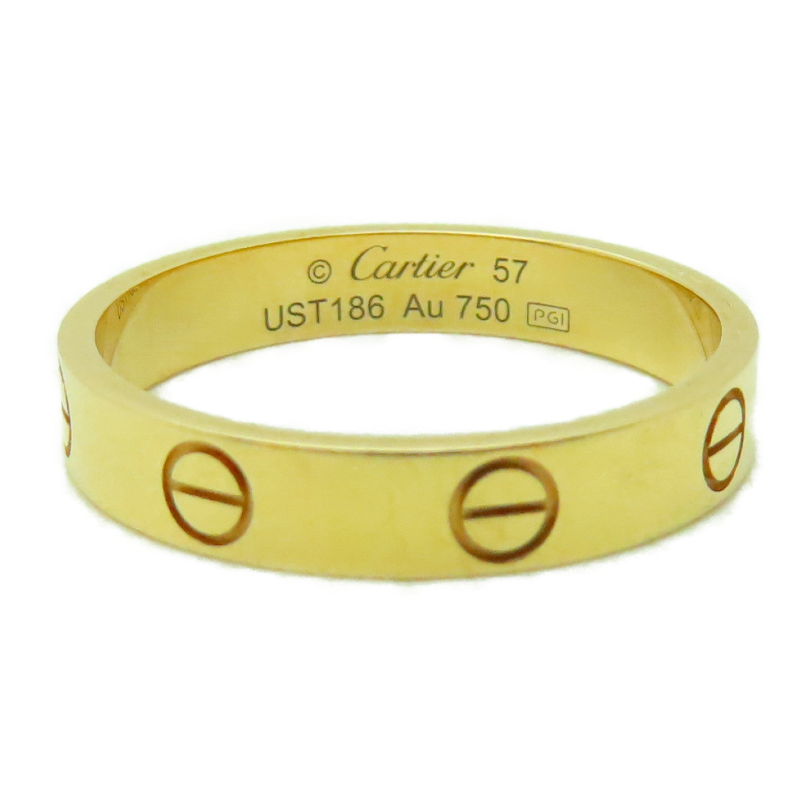 CARTIER 18K玫瑰金Love Ring戒指US#7.75 Cartier#57