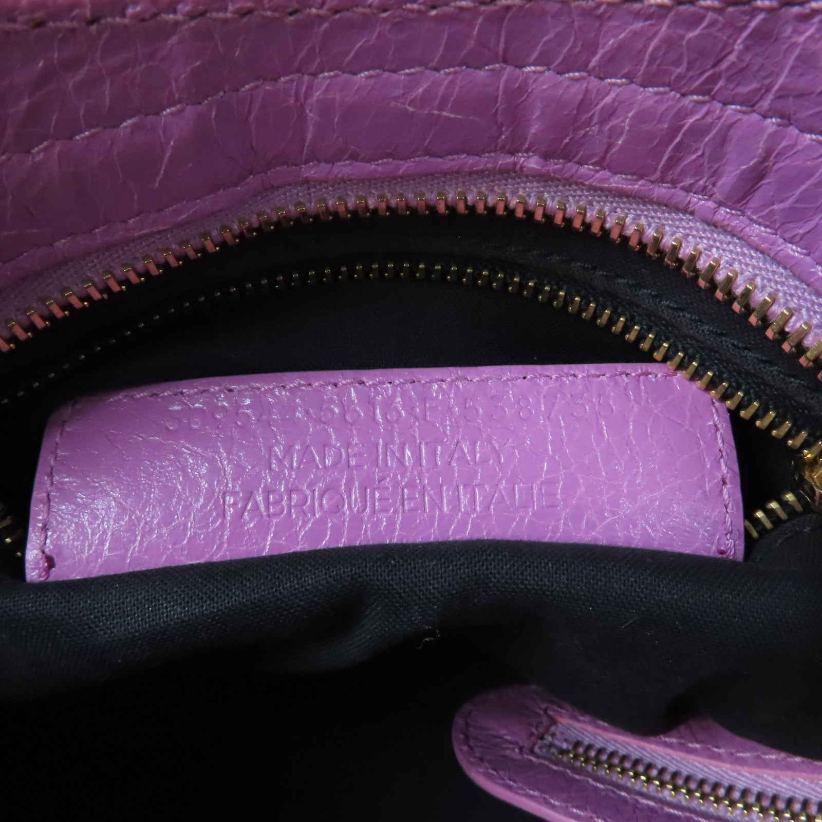 BALENCIAGA 菱格牛皮皮革Mini City金扣手挽肩背兩用袋紫色