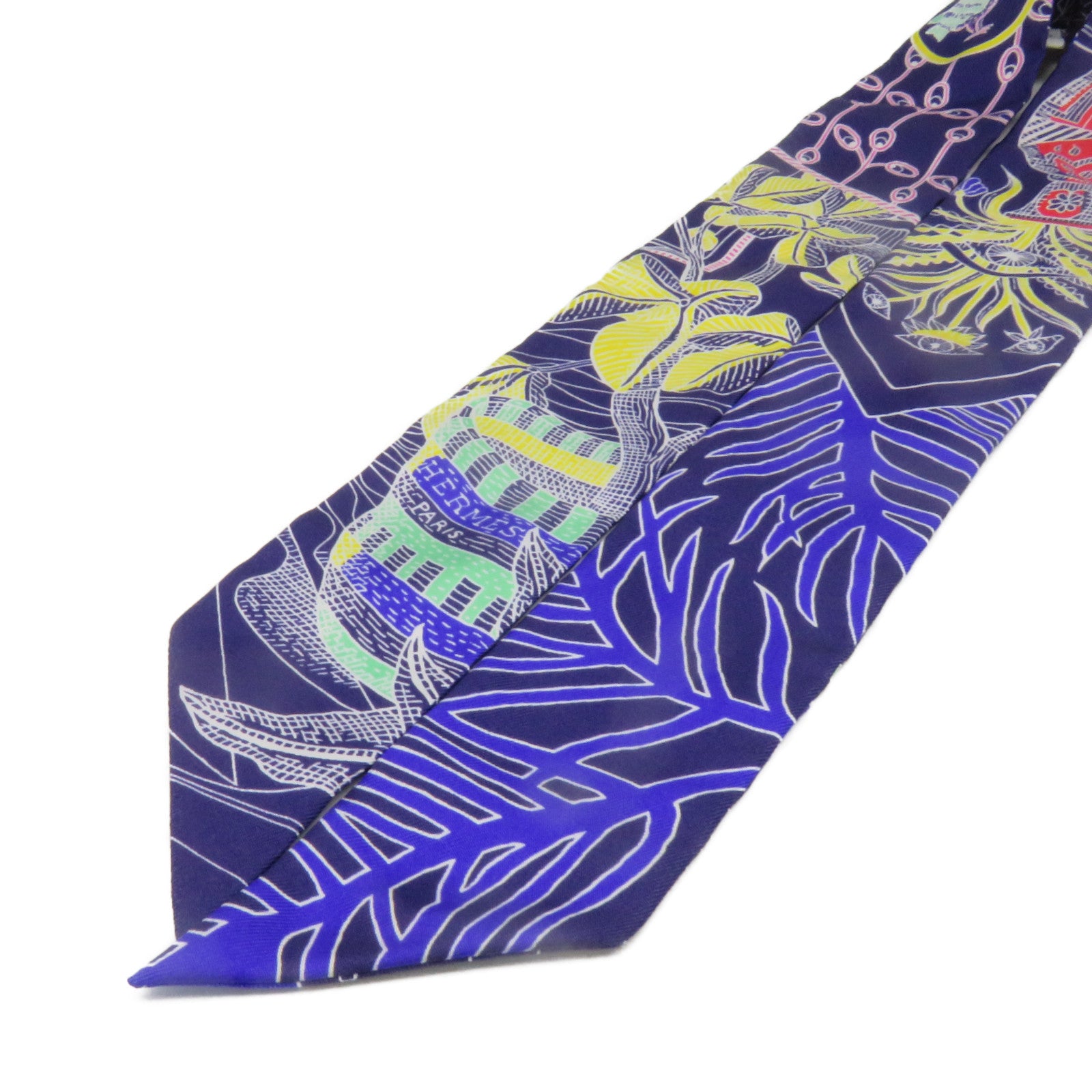 HERMES Silk Twilly Scarf Royal Blue/Color