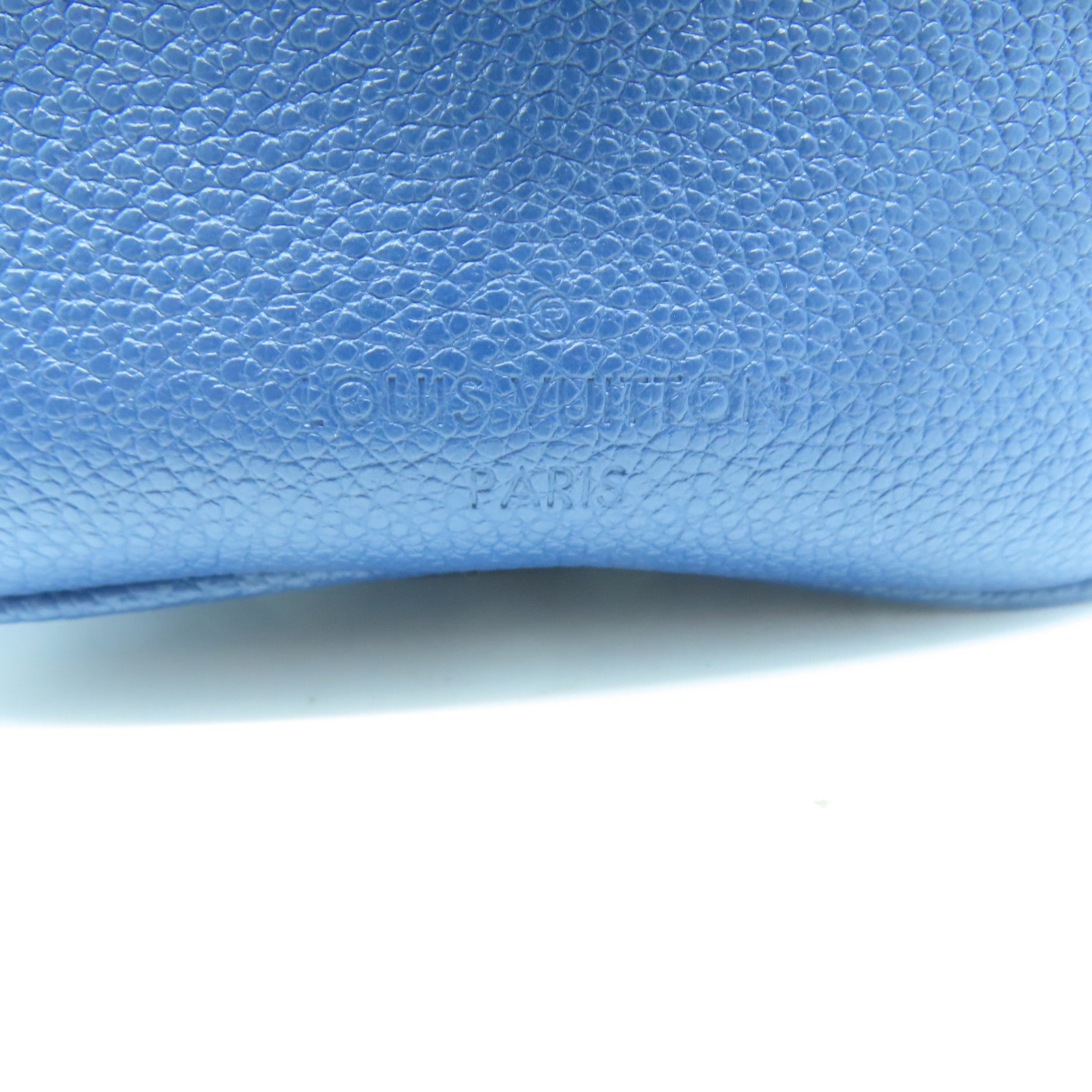 LOUIS VUITTON Monogram Empreinte Speedy Bandouliere 20金扣手挽肩背兩用袋藍色