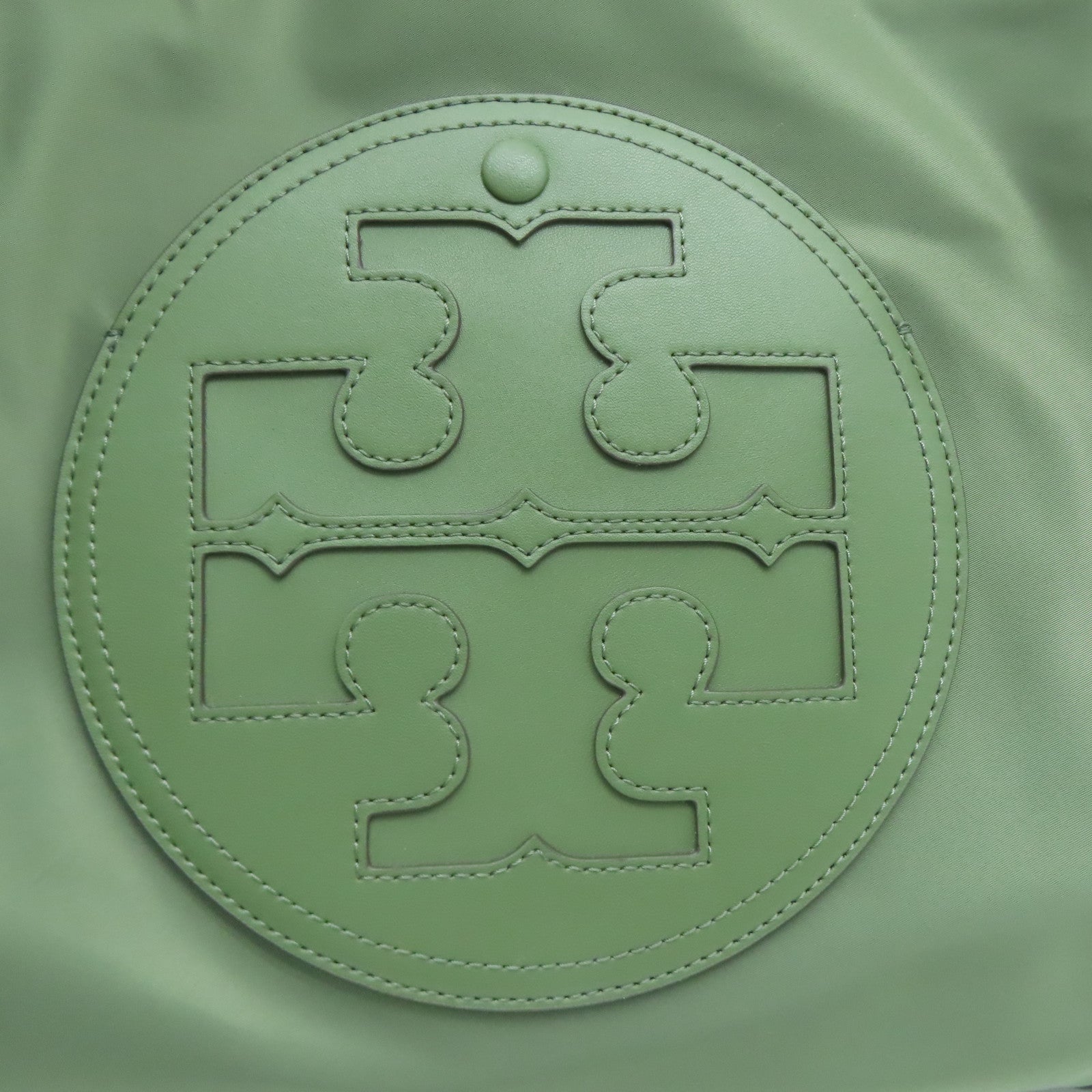 Tory Burch 尼龍Ella Tote金扣肩背袋綠色