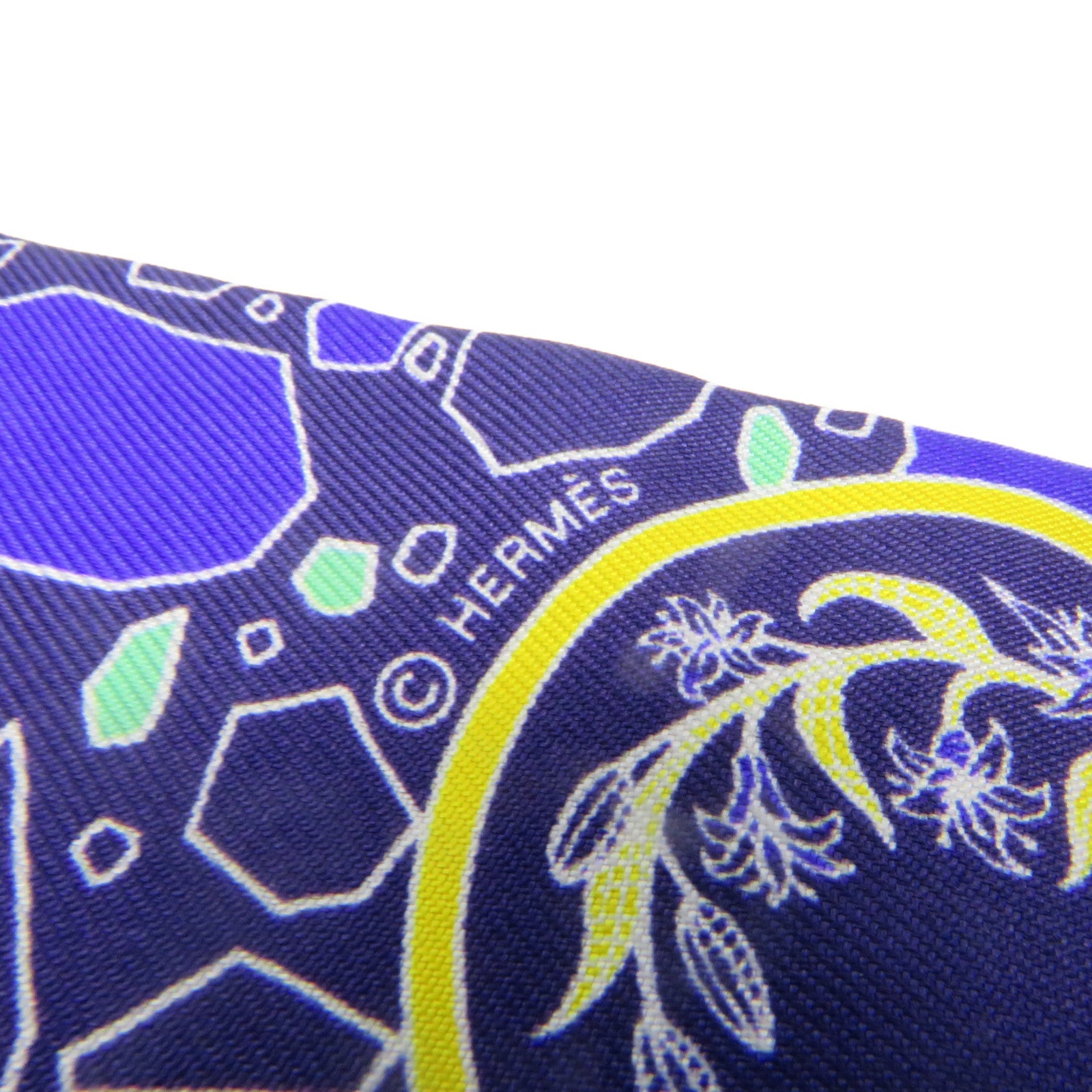 HERMES Silk Twilly Scarf Royal Blue/Color